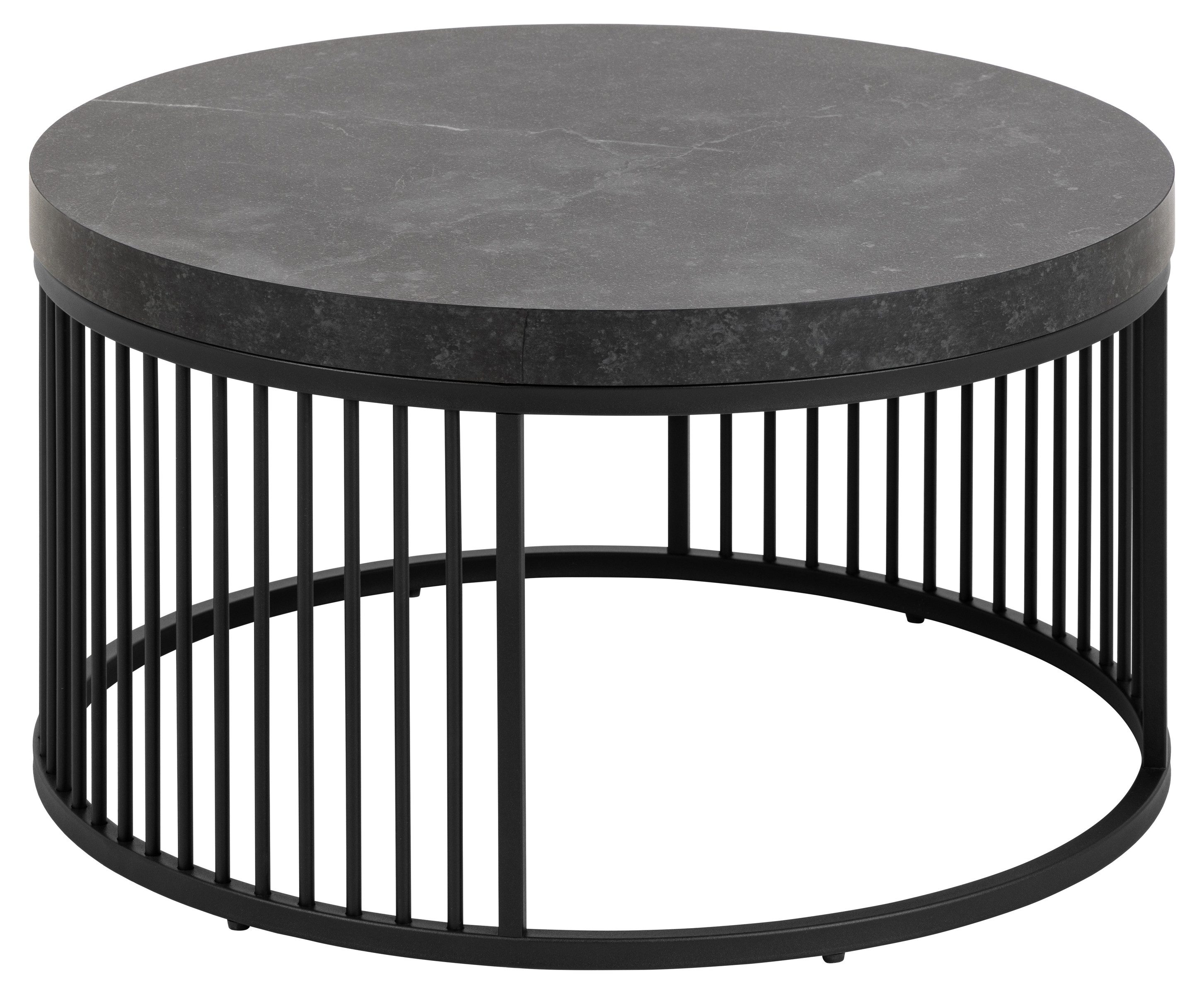 freiraum Couchtisch Strington, rund, in schwarz - 65x35x65 (BxHxT)