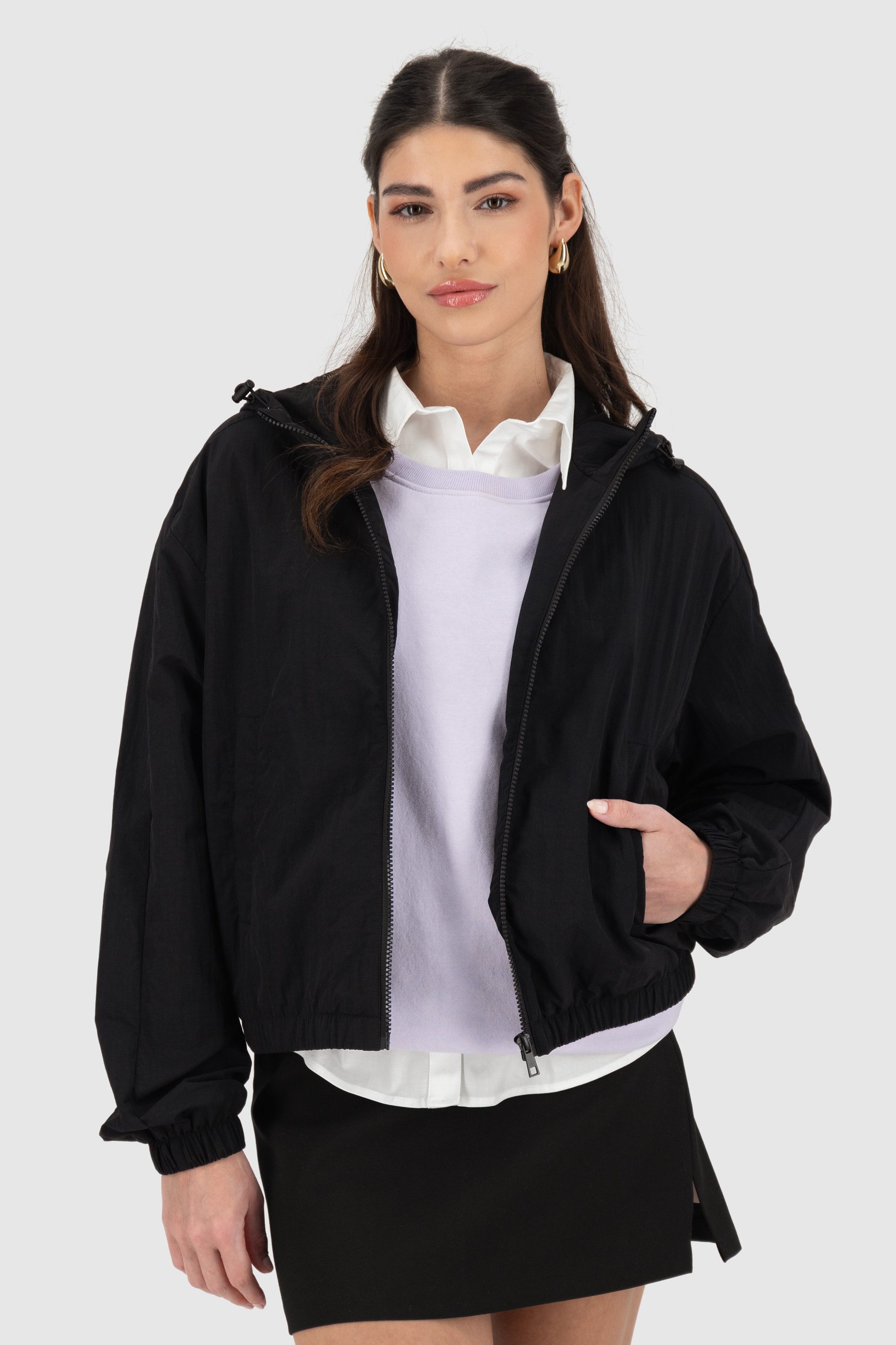 Alife & Kickin Sommerjacke Damen JovanaAK A Übergangsjacke, Jacke leichte Übergangsjacke Windbreaker mit Kapuze und Reißverschluss – Bild 2 von 5