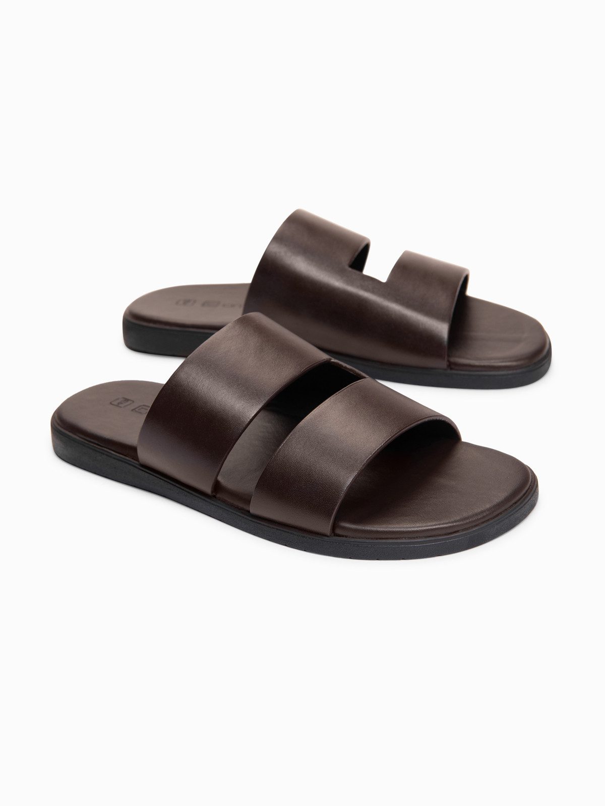 OMBRE Shoes OM-FOSF-0248 V-1 black 40 Braun 42 Pantolette (kein Set)