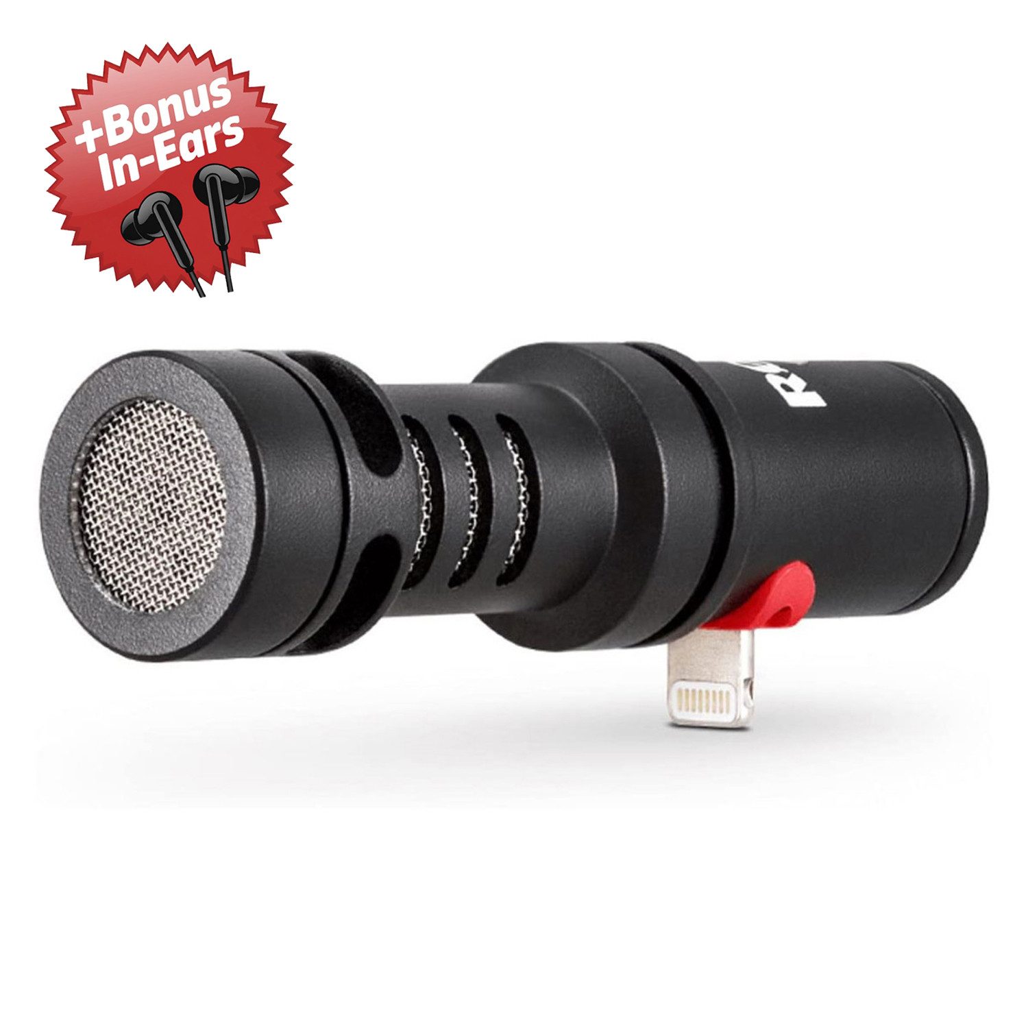 RØDE Rode VMML Videomic Me-L für iOS Geräte + Bonus In-Ear Kopfhörer Digitales Aufnahmegerät (Kompakte Videomic)