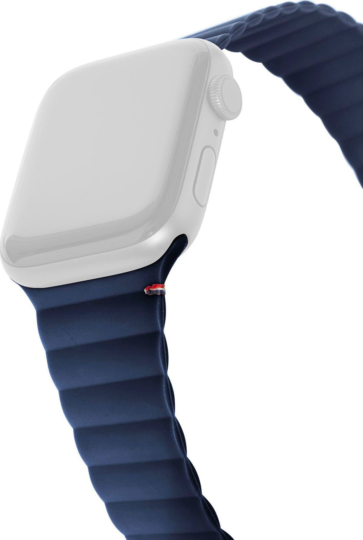 DECODED Smartwatch-Armband Silicone Magnet Traction LITE Navy schweißfest Wasser- Strap 38/40/41mm, und