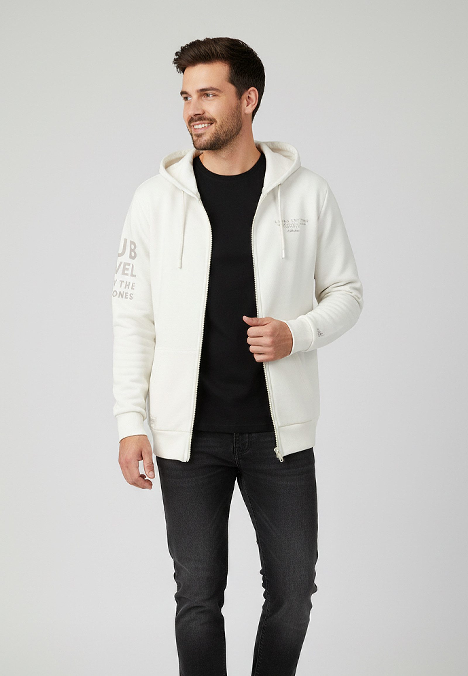 SUBLEVEL Hoodie Mit diversen Prints (1-tlg) Sublevel Zip Hoodie Print günstig online kaufen