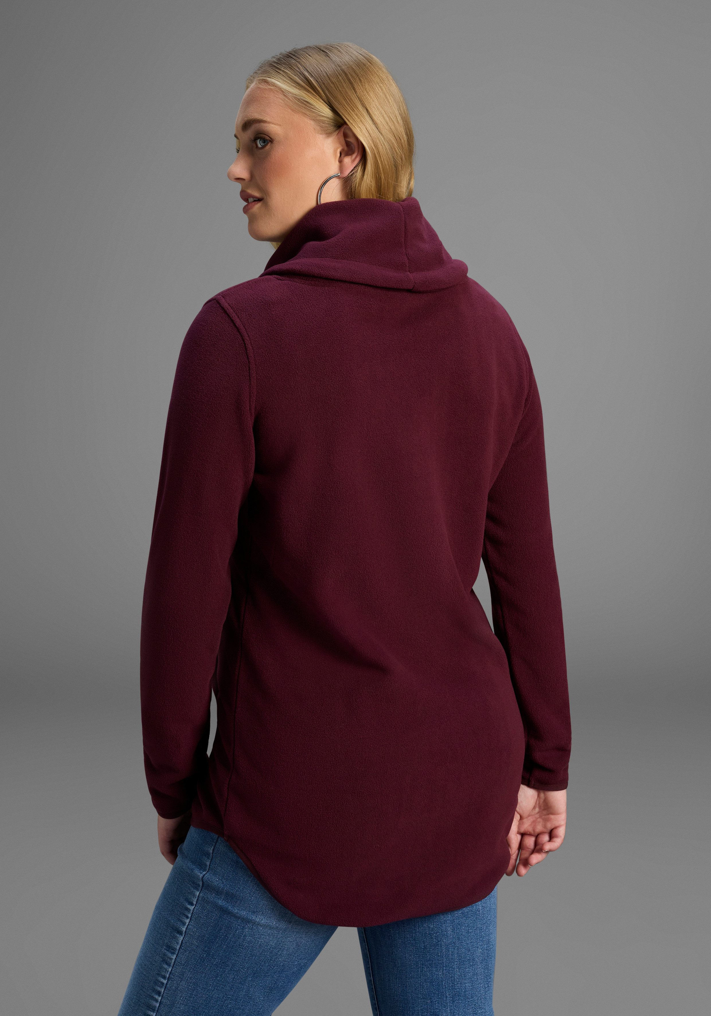 KangaROOS Fleecepullover hochschließender Kragen mit regulierbarer günstig online kaufen