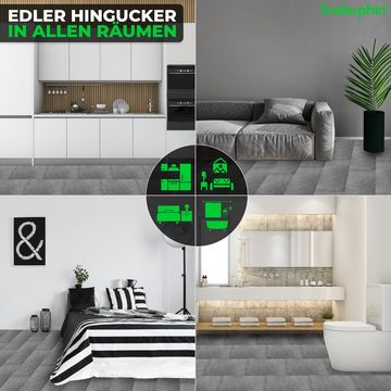 Endorphin Vinylboden Vinylboden selbstklebend in Betonoptik Dunkelgrau 2,97qm, selbstklebend, aus recyceltem Material, mit fühlbarer Oberfläche