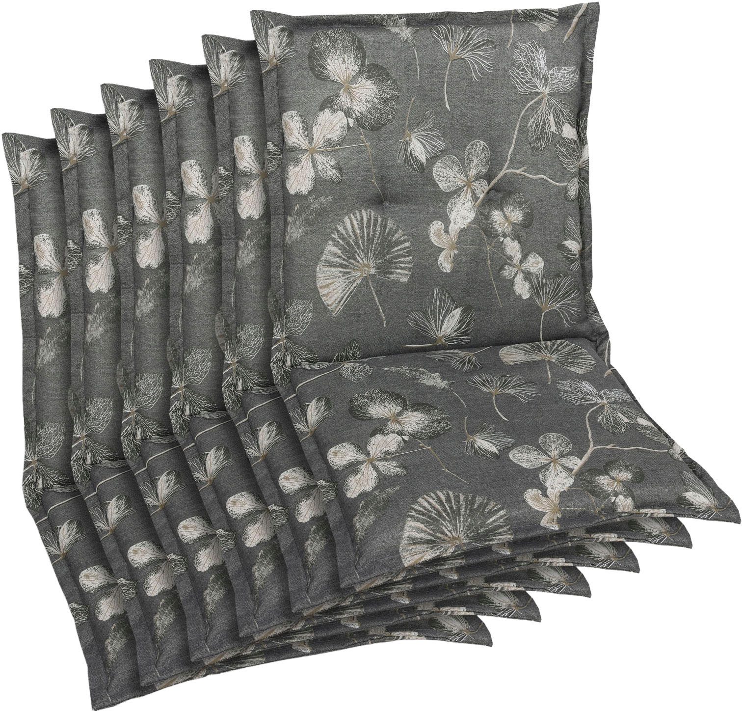 KONIFERA Sesselauflage, (Spar-Set, 6 St), Natur Look taupe - Maße BxLxH ca.: 50 cm x 100 cm x 6 cm