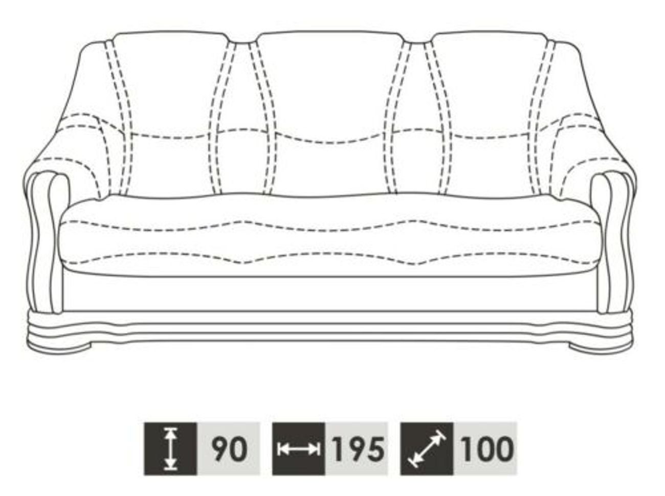 Polster sofagarnitur Europe JVmoebel in Leder, Wohnzimmer Sofa Couch Sofa Echtes Made 100%