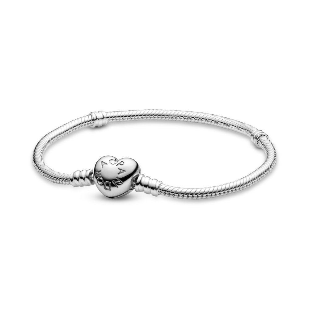 Pandora Bettelarmband Pandora Moments Schlangen-Gliederarmband mit Herz-Ver günstig online kaufen