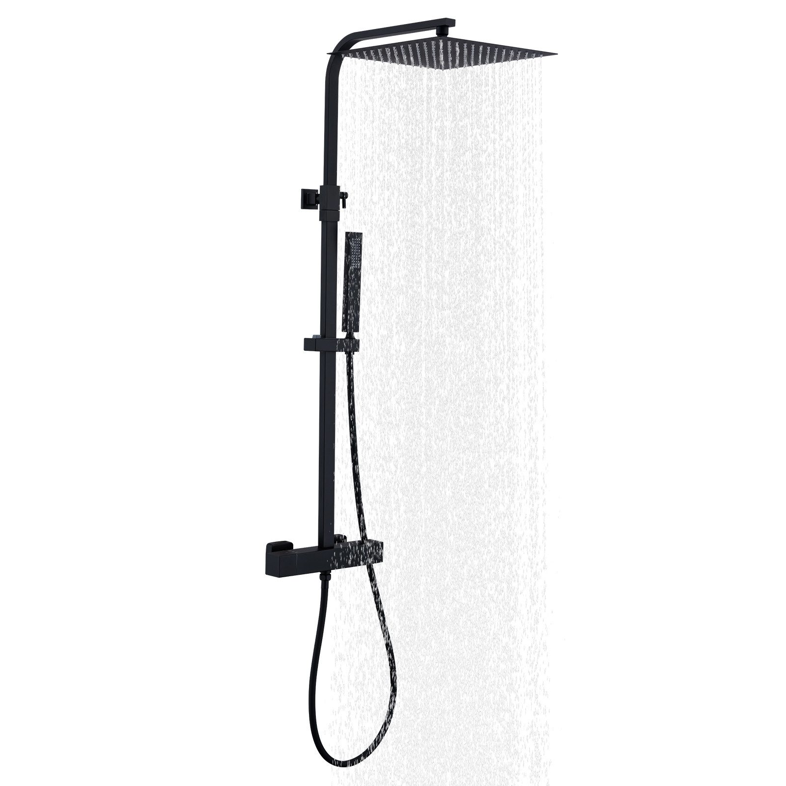 HOMELODY Duschsystem Duschset mit Thermostat 38℃ verstellbare Duschstange a günstig online kaufen