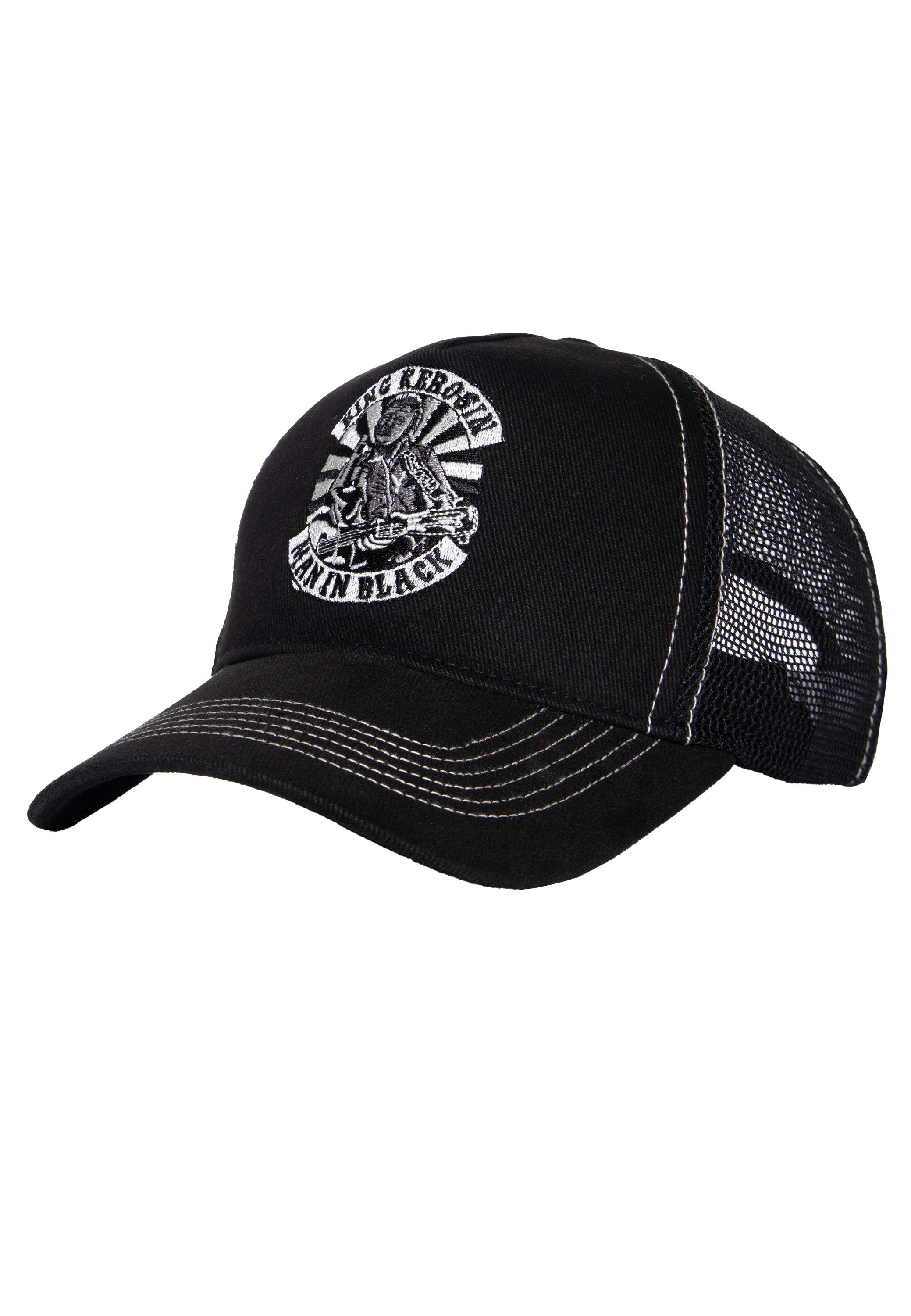 KingKerosin Trucker Cap Man in Black (1-St) mit Stickerei