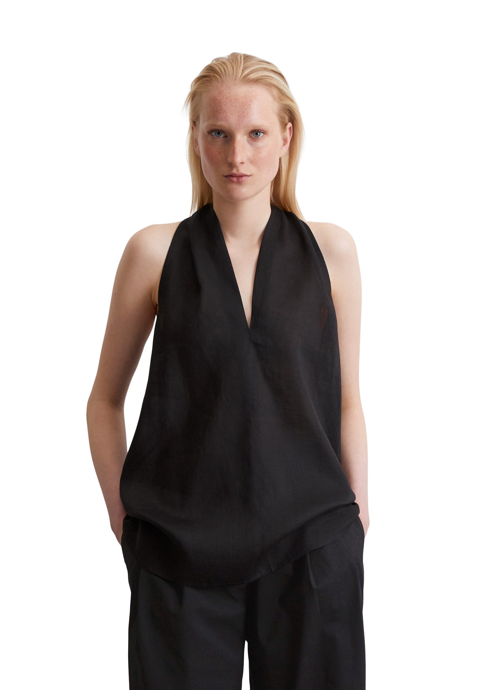 Marc O'Polo Blusentop mit drapiertem Rücken-Effekt günstig online kaufen