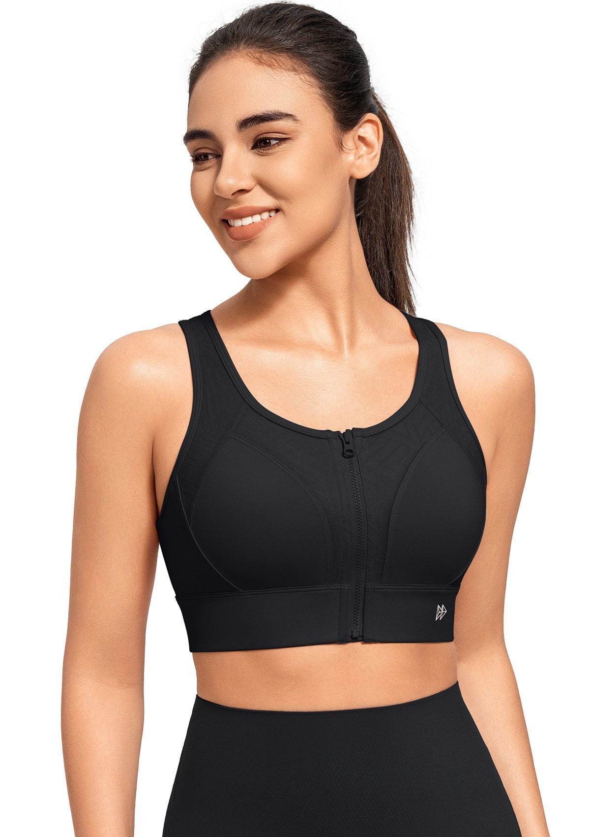 Sport-BH mit Vorderverschluss Starker halt Hollow-Out Ringerrücken Gepolstert