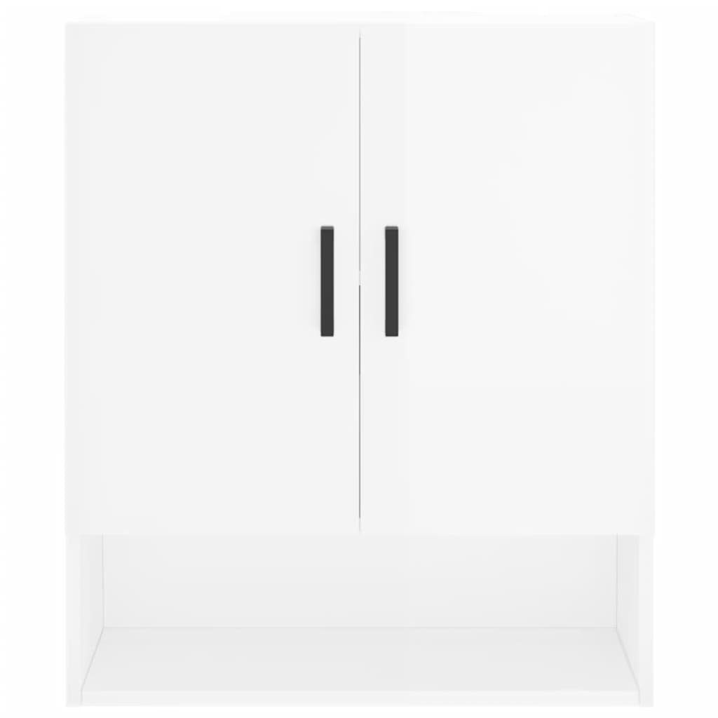 Hochglanz-Weiß 60x31x70 vidaXL cm (1-St) Fächerschrank Wandschrank Holzwerkstoff