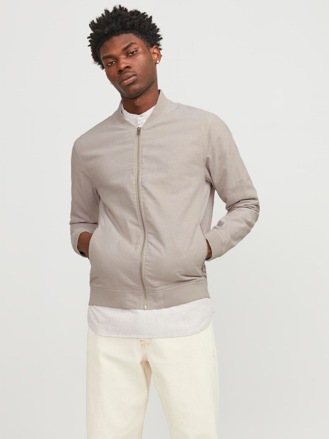 Bomberjacke JJESUMMER LINEN BOMBER SN