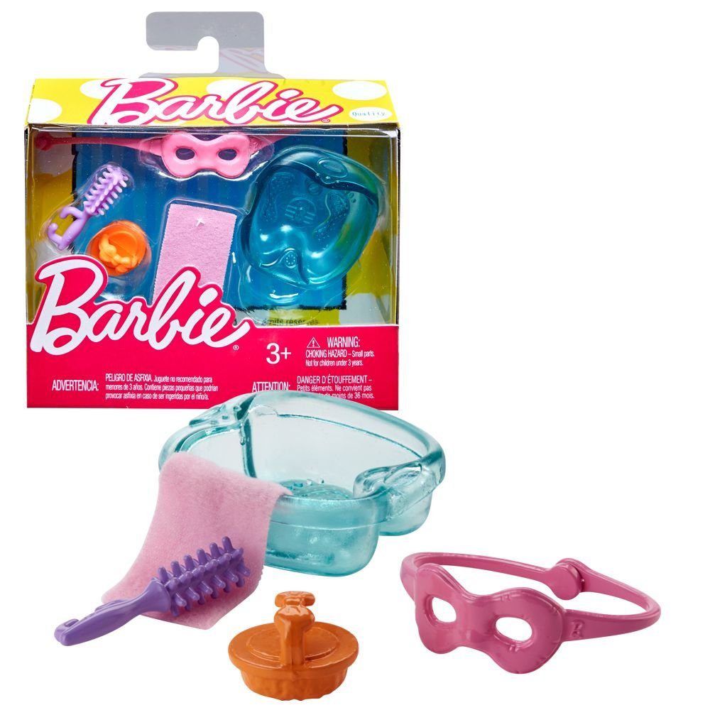 Barbie Puppenhausmöbel Barbie Wellness Set Zubehör Badezimmer Mattel Wohnaccessoires Set