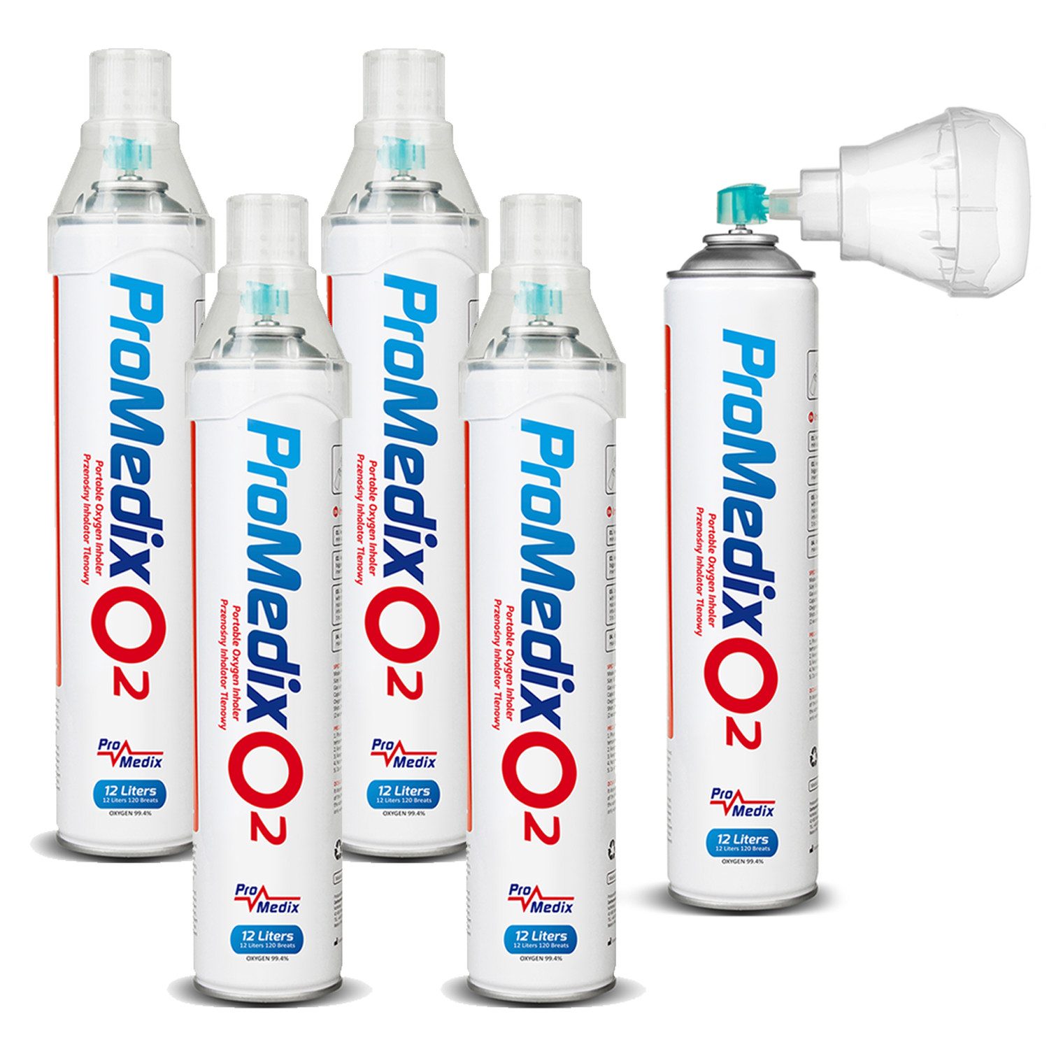 Promedix Inhalator PR-994, 5-tlg., Sauerstoffkonzentration 99,4%, 12Liter Volumen