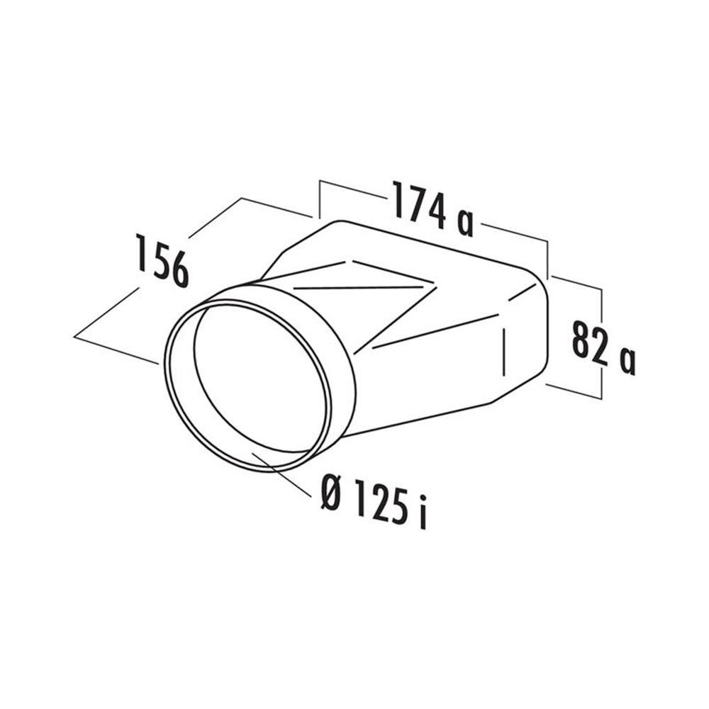 Naber Abluft-Set Naber COMPAIR System Ø 125 MF-EST 125 Endstück / Übergangsstück