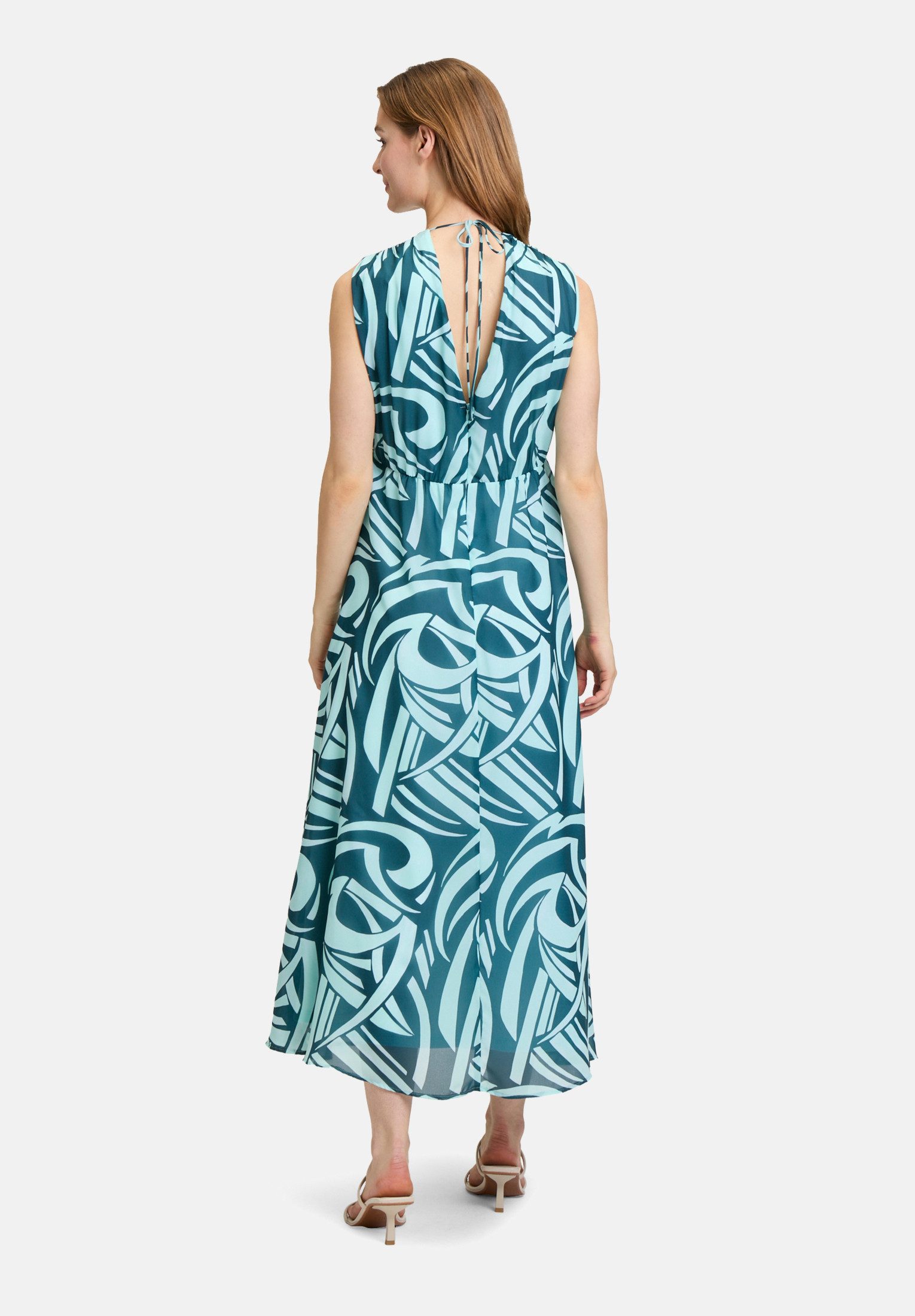 Betty&Co Chiffonkleid Damen ohne Arm Druck