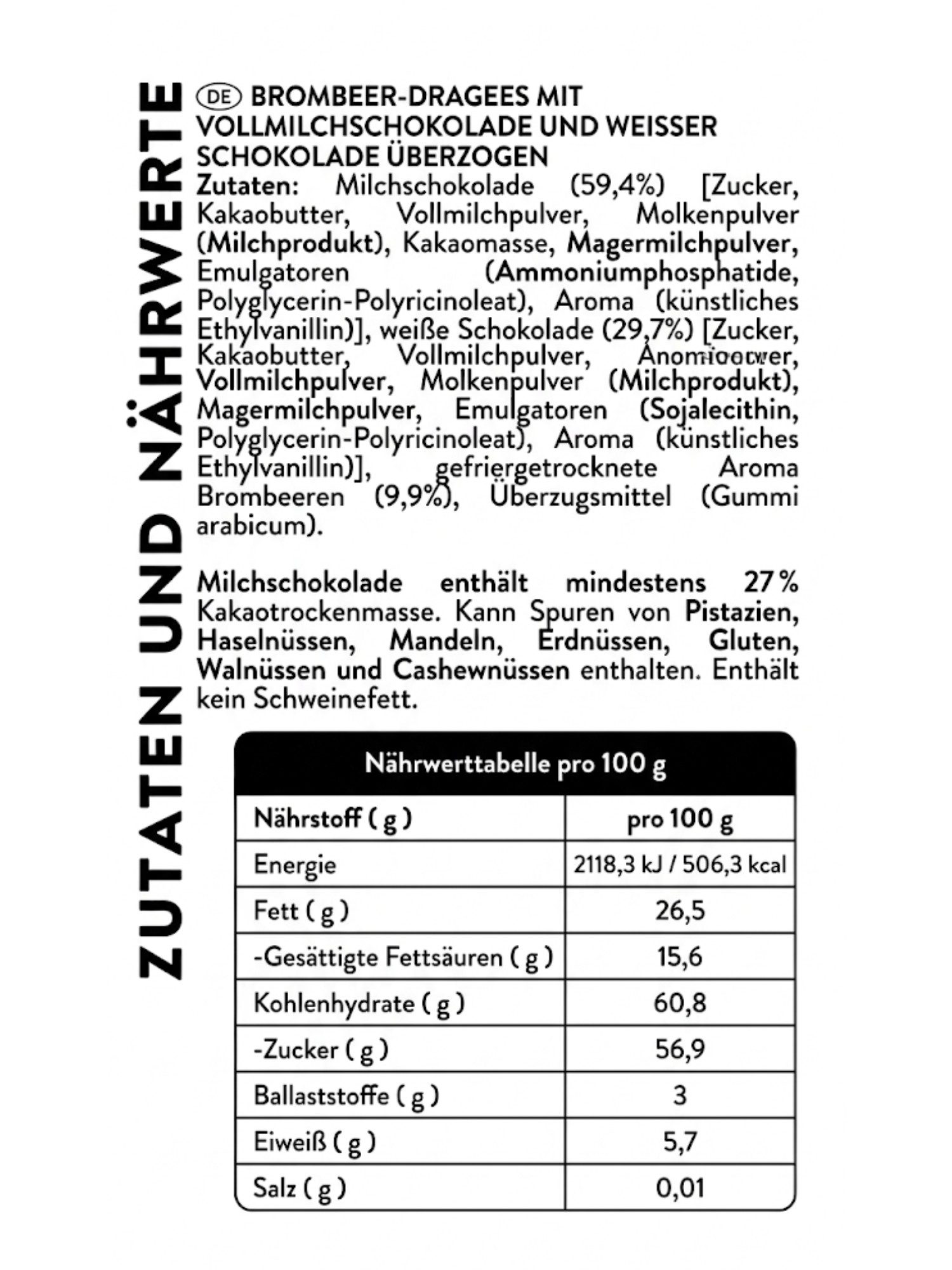 PATISLOVE Schokolade Patislove Brombeer Dragee – Gefriergetrocknet in Schweizer Schokolade, 60 g, Gefriergetrocknet, Mit echter Schweizer Schokolade – Bild 5 von 5