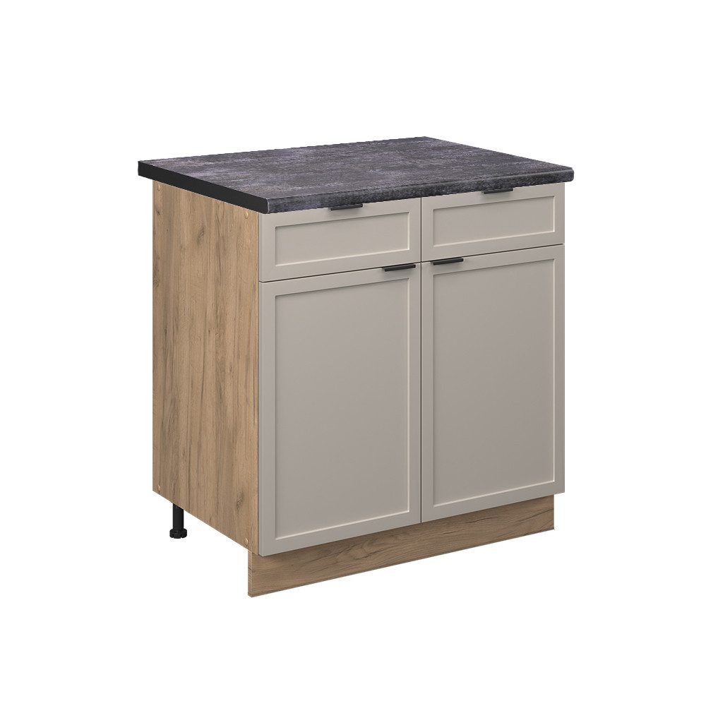 Vicco Unterschrank Fame-Line, GrauBeige/Goldkraft Eiche, 80 günstig online kaufen
