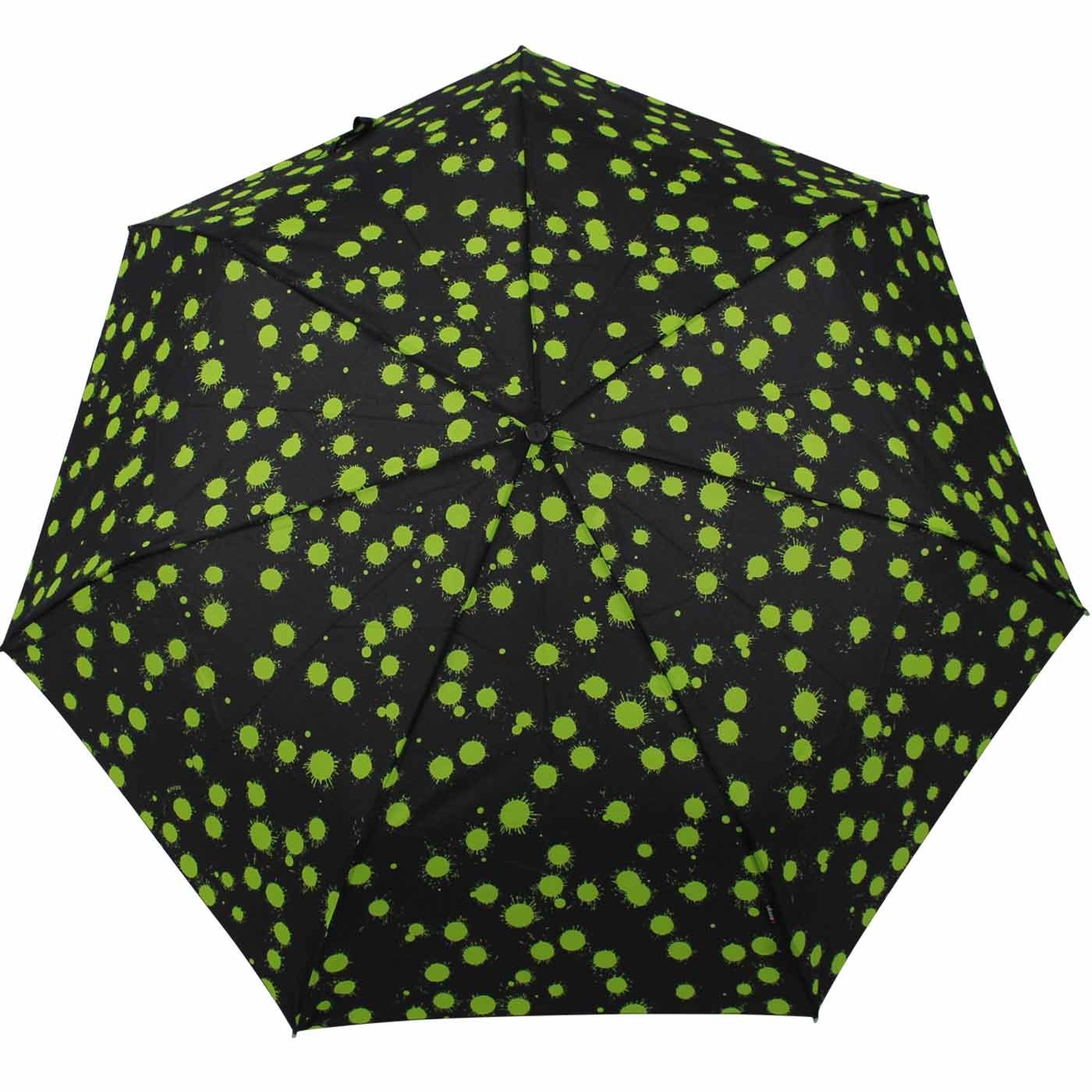 Knirps® Taschenregenschirm Slim Duomatic mit Auf-Zu-Automatik - Paint Drops, immer mit dabei, passt in jede Tasche – Bild 3 von 5