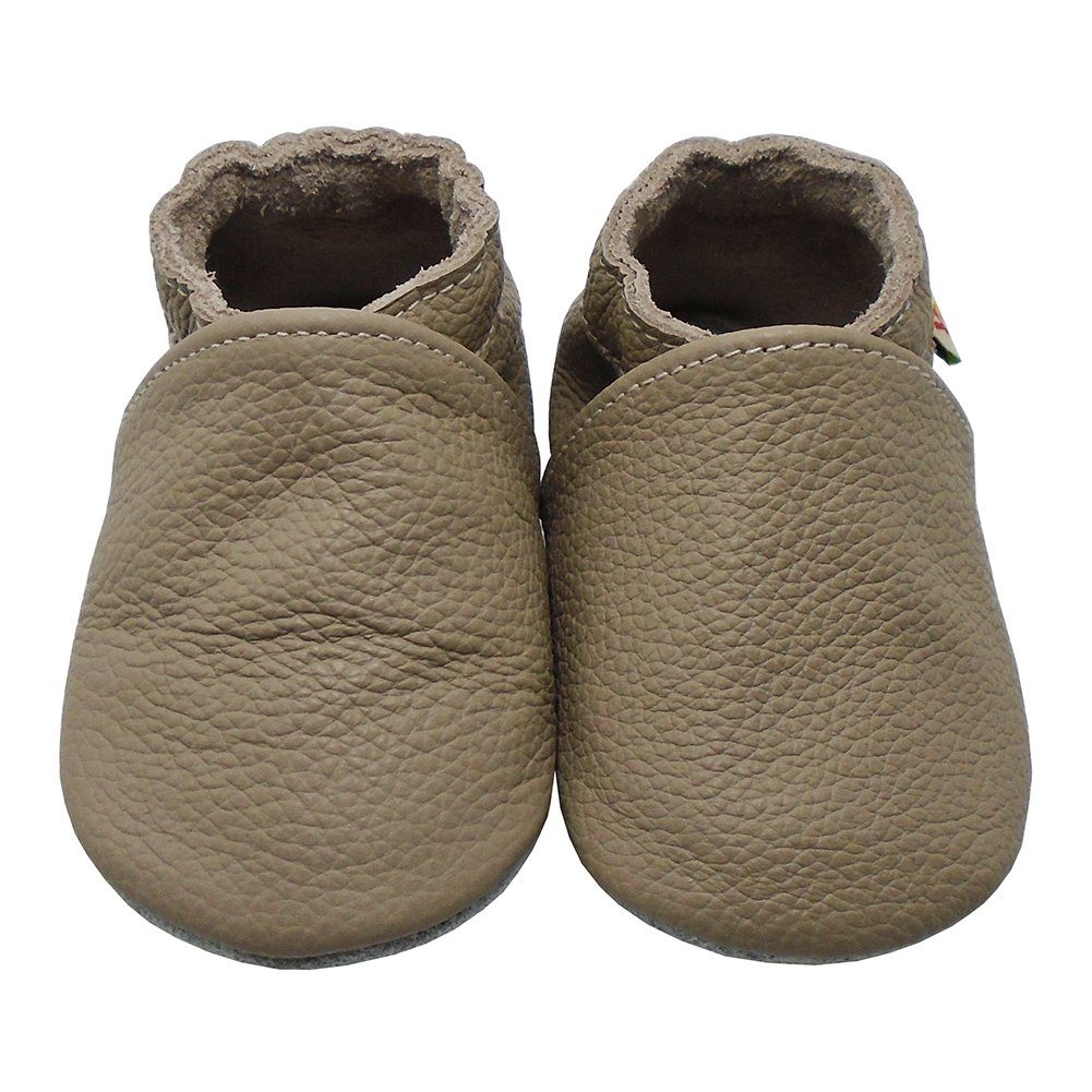 Yalion Weiche Leder Ходунки Домашняя обувь Lederpuschen Taupe Krabbelschuh