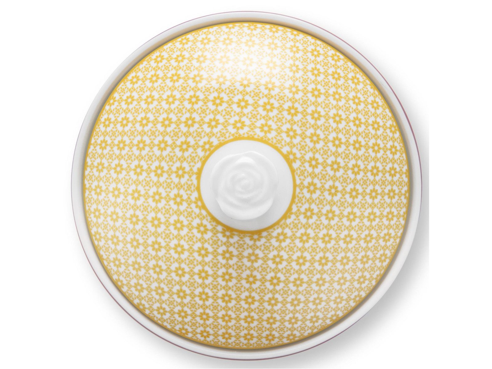 PiP Studio Zuckerdose Lily&Lotus Tiles Yellow Zuckerdose 0,3l, Porzellan