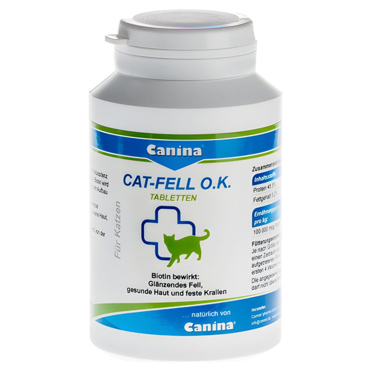 Canina Pharma Cat-Fell O.K. Tabletten 125 g (ca. 250 Tabletten), Nahrungsergänzungsmittel für: Katze