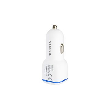 Sunix Sunix KFZ 2.4A Ladegerät 2x USB Port + 1.2M Lightning Ladekabel weiß USB-Ladegerät