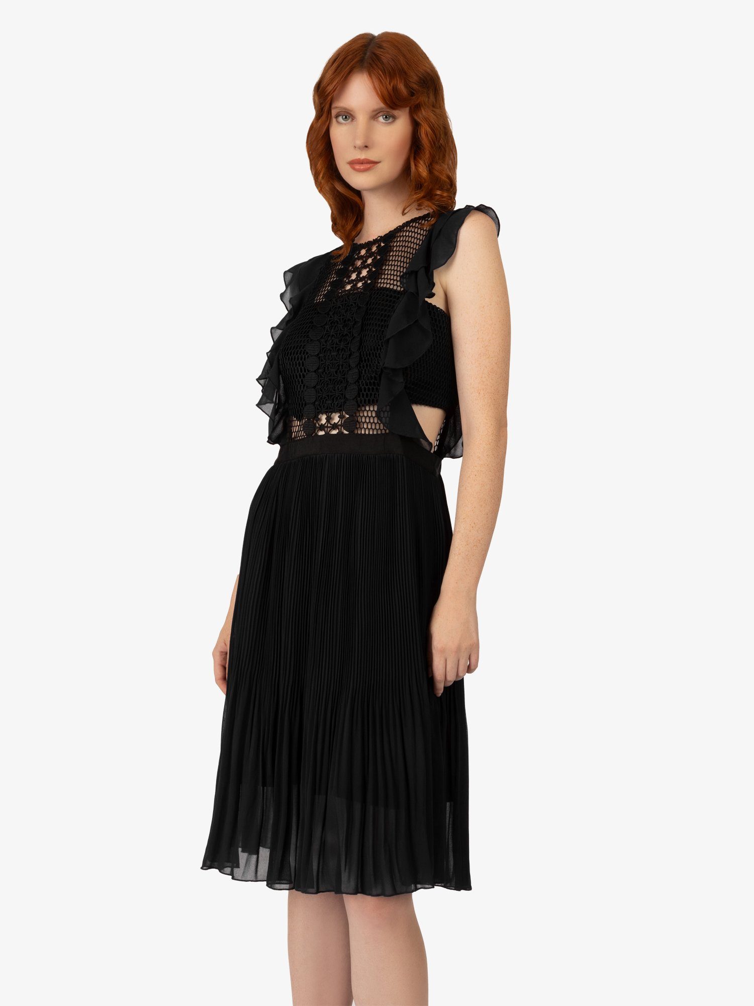 Apart Cocktailkleid aus semitransparentem Georgette