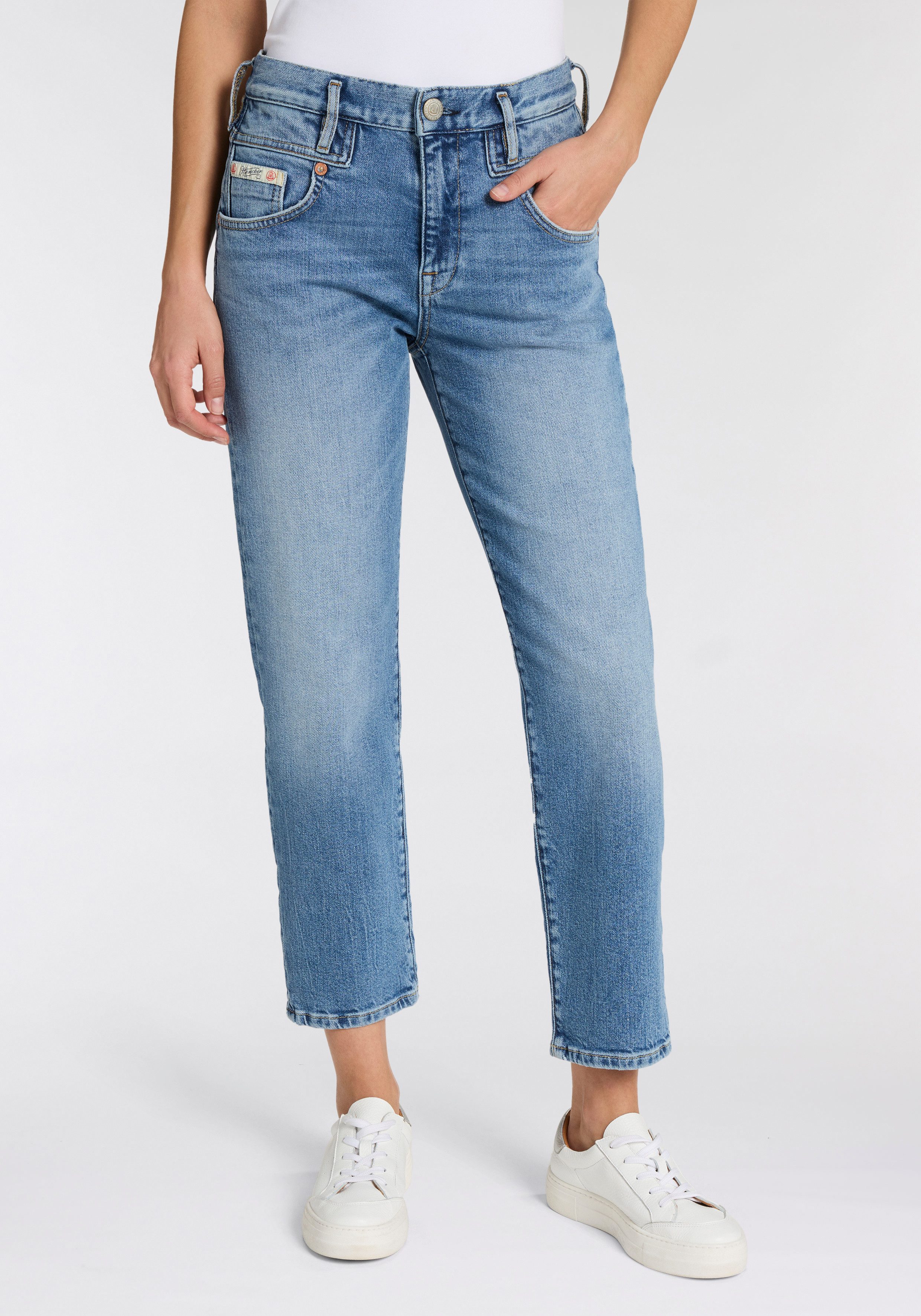 Herrlicher 5-Pocket-Jeans Breezy Cropped Denim Straight Fit