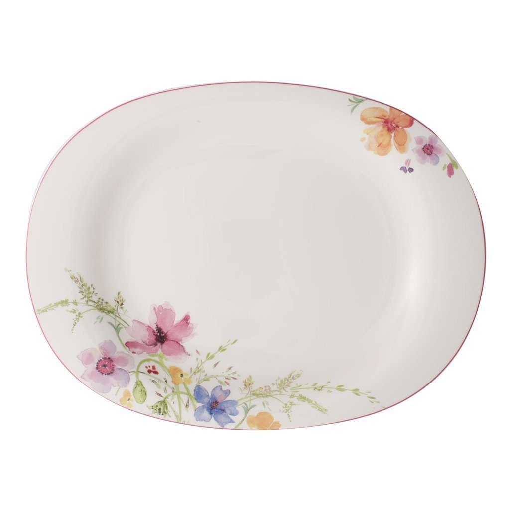 Villeroy & Boch Servierplatte Mariefleur Basic Servierplatte 42 cm, Porzellan, (1-tlg)