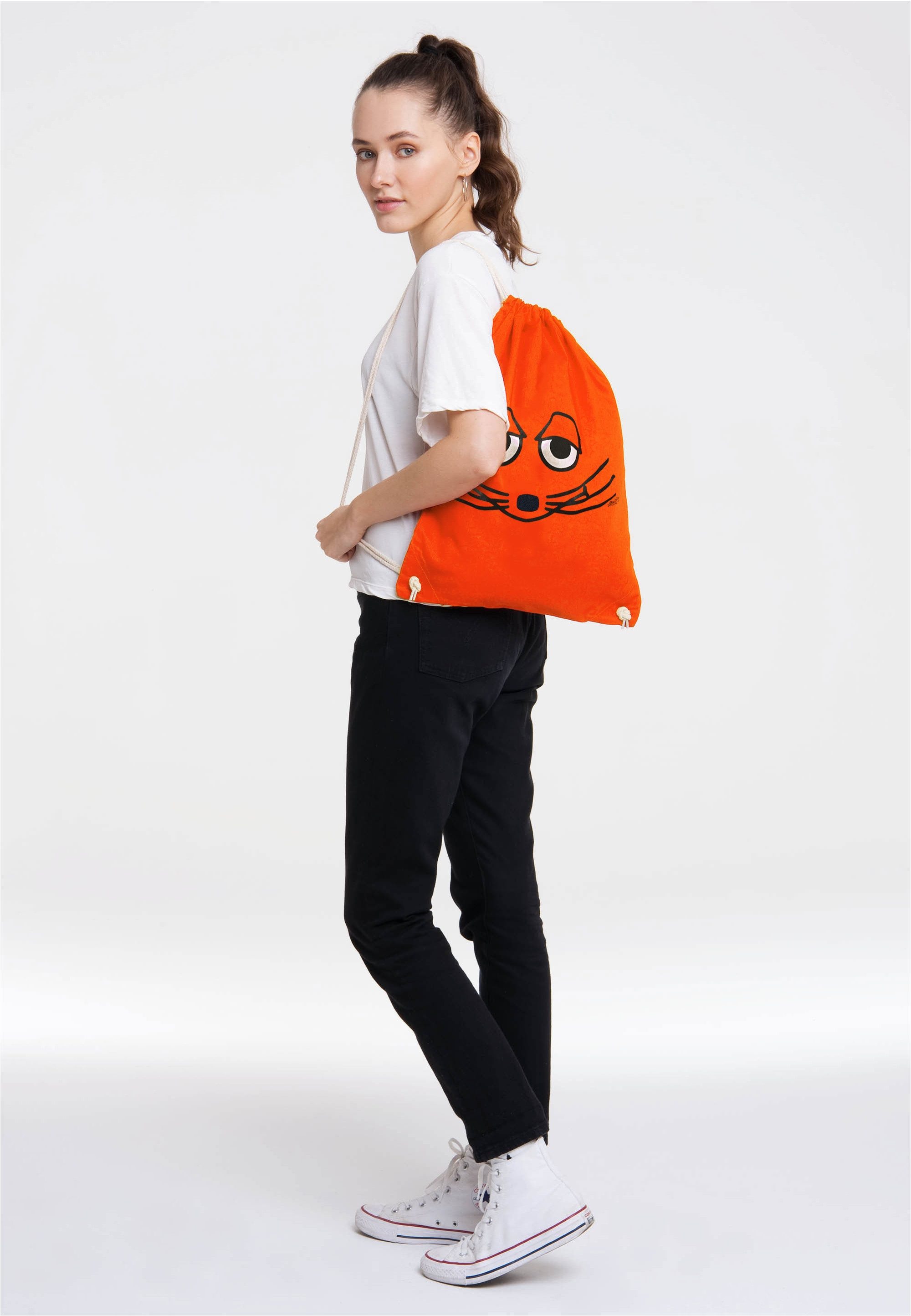 LOGOSHIRT Kulturbeutel Maus - Gesicht, mit coolem Motiv