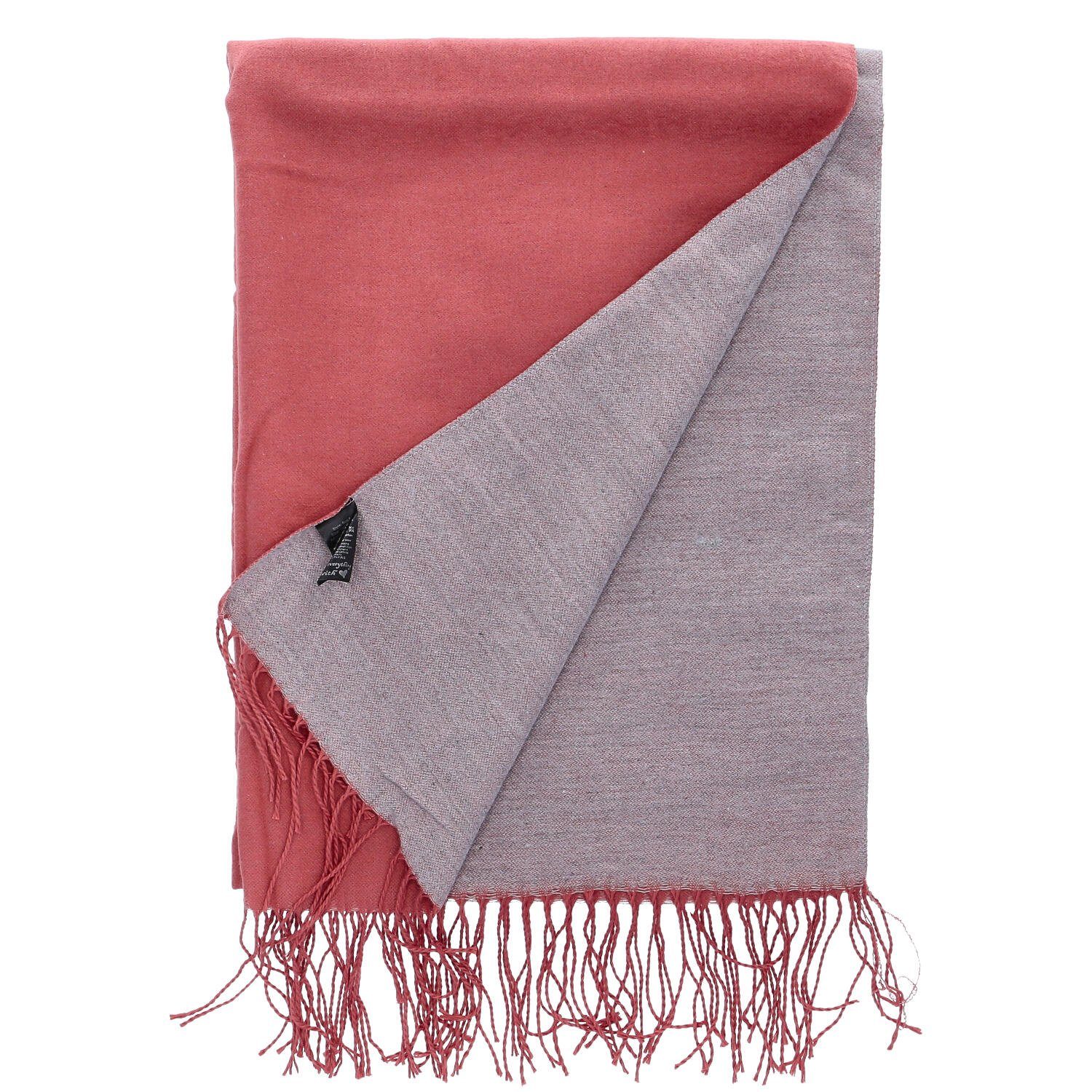 Antonio Strickschal Antonio Damen Schal soft Cashmera lachs/grau günstig online kaufen