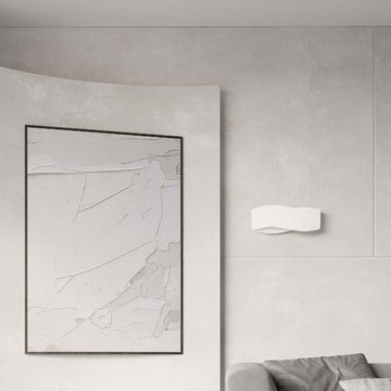 etc-shop Wandleuchte, Leuchtmittel nicht inklusive, Wandleuchte Wandspot Stahl Weiß Flurleuchte Schlafzimmerlampe L 30 cm