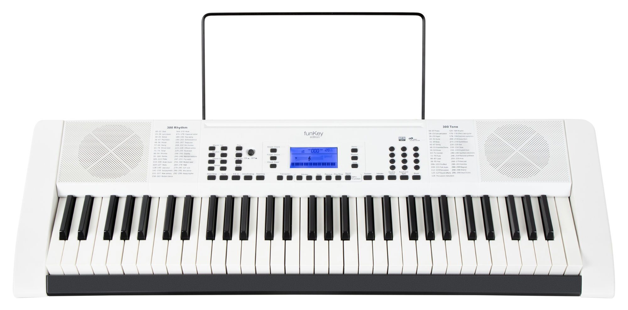 FunKey Home-Keyboard 61 Edition Pro (300 Sounds, 300 Rhythmen, MP3-/USB-Port) (3-St), mit Begleitautomatik und intelligente Lernfunktion