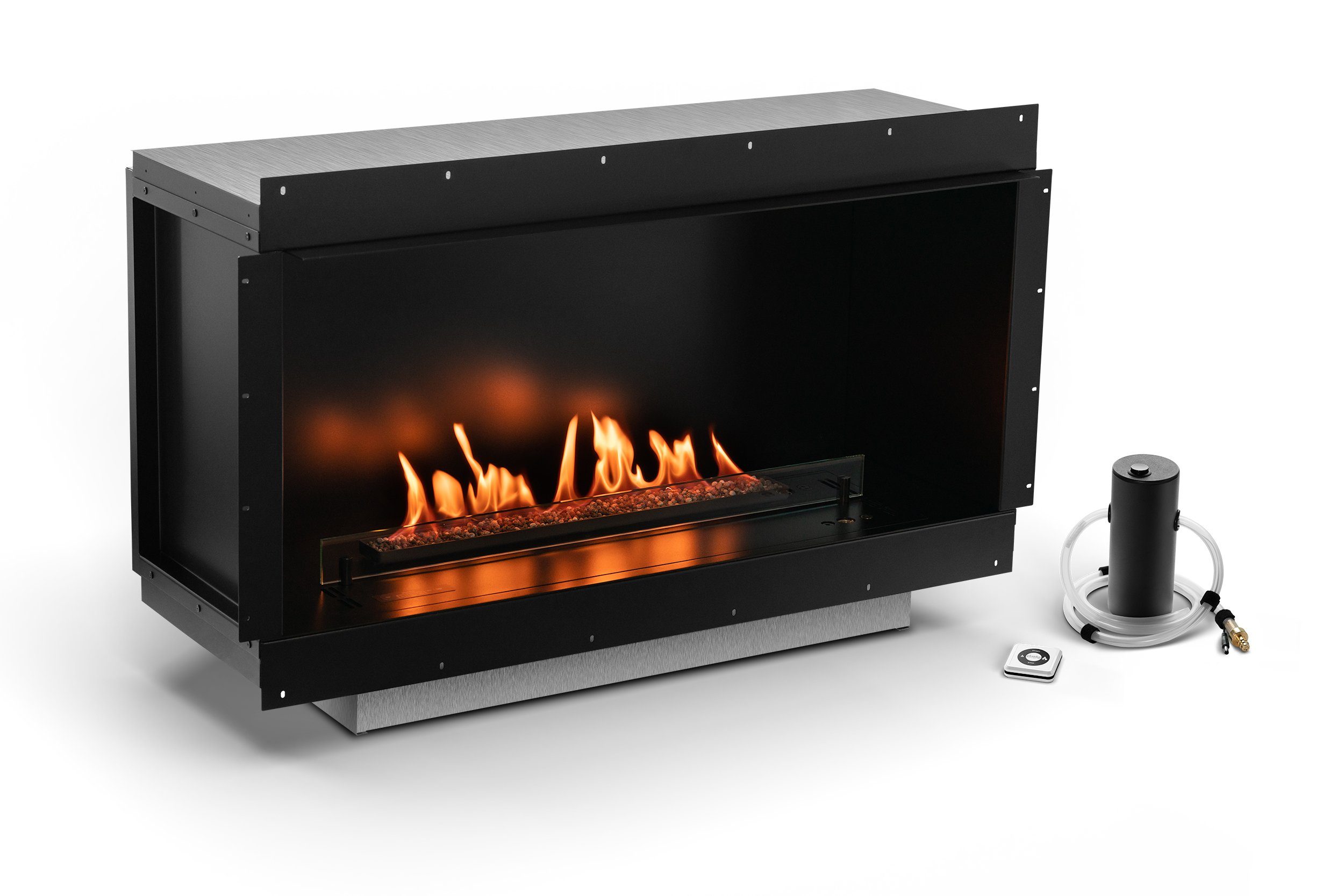 PLANIKA Echtfeuer-Dekokamin Ethanolkamin Neo Fireplace, Heizleistung mit Automatikbrenner