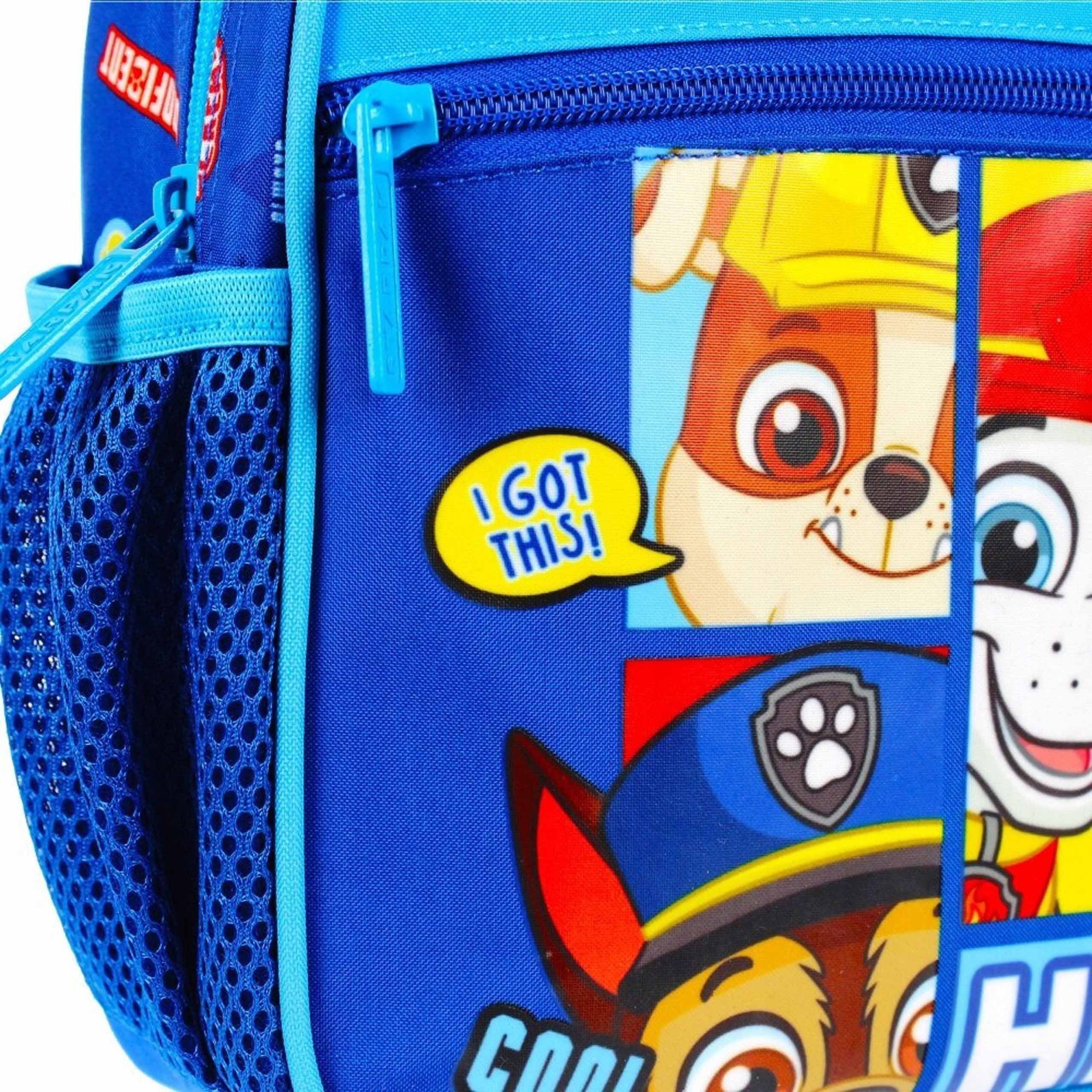 PAW PATROL Vorschulranzen Paw Patrol Marshall, Rubble, Chase Blauer Vorschulrucksack, 24x20x9 cm
