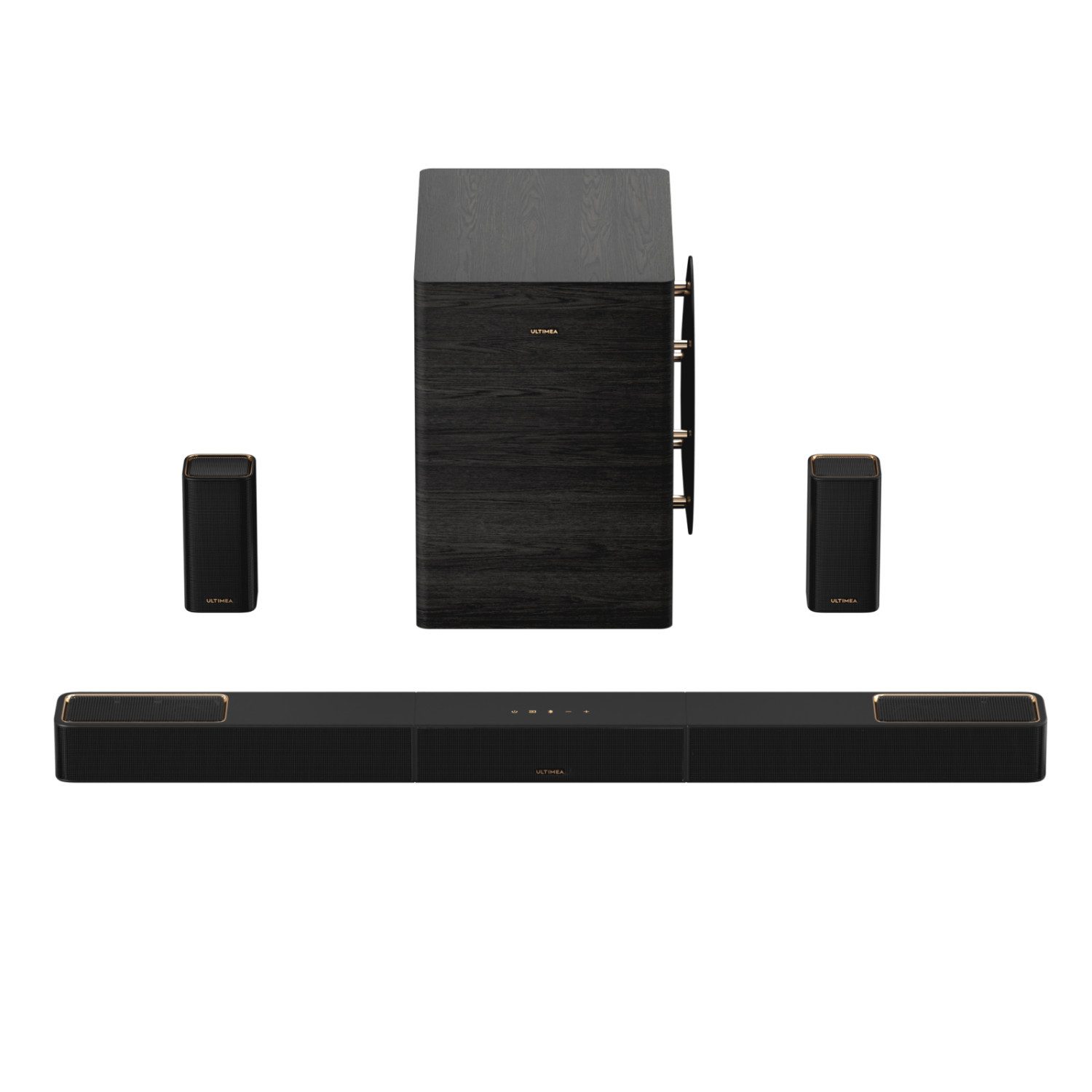 Ultimea Skywave Series Soundbar 10'' Subwoofer,Soundbar für tv (Surround Sound System, Dolby Atmos-Heimkino, 980 W, Soundbar für TV Geräte mit App Steuerung)