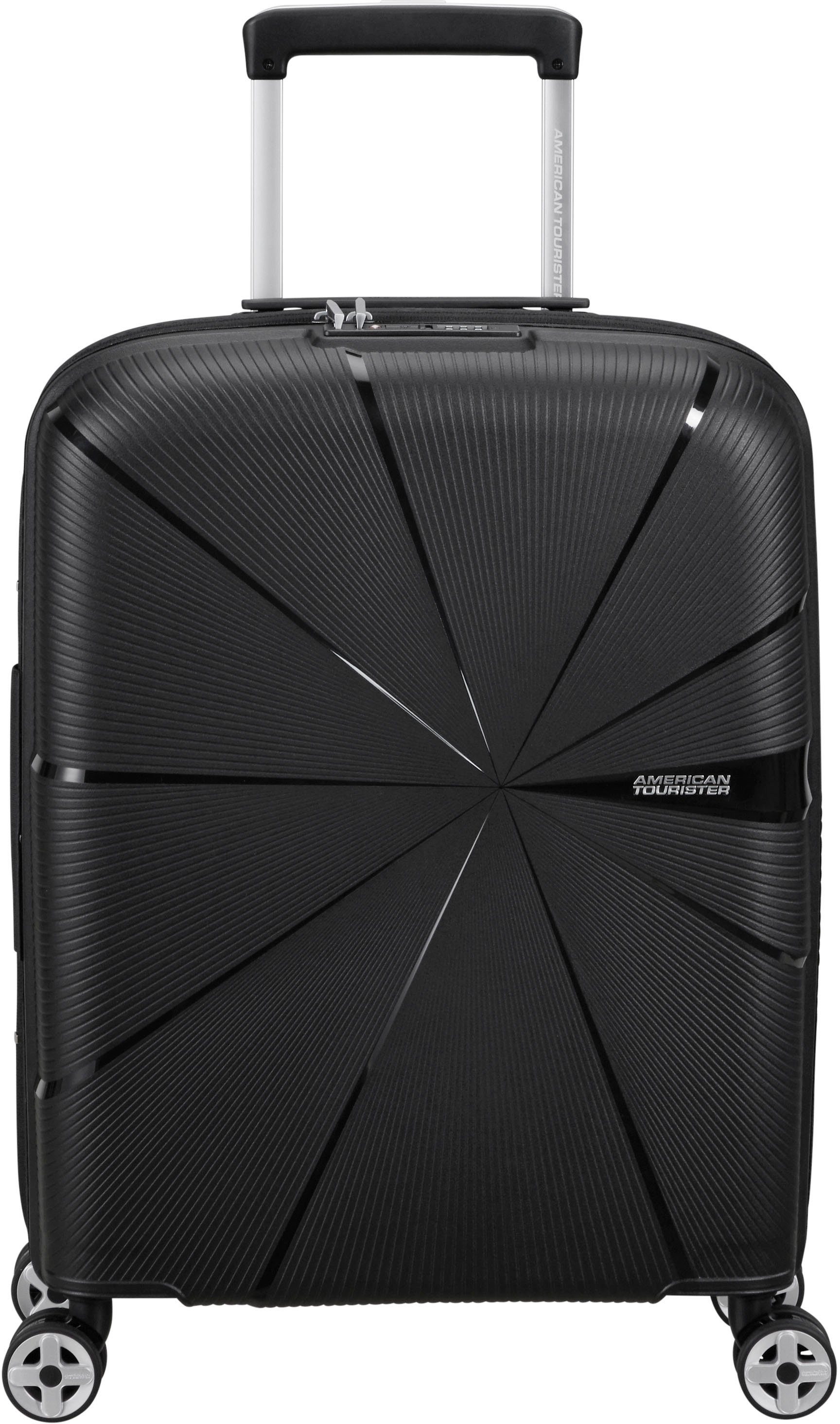 American Tourister® Hartschalen-Trolley Starvibe, black, 4 enthält Rollen, 55 cm, mit Material recyceltes Volumenerweiterung