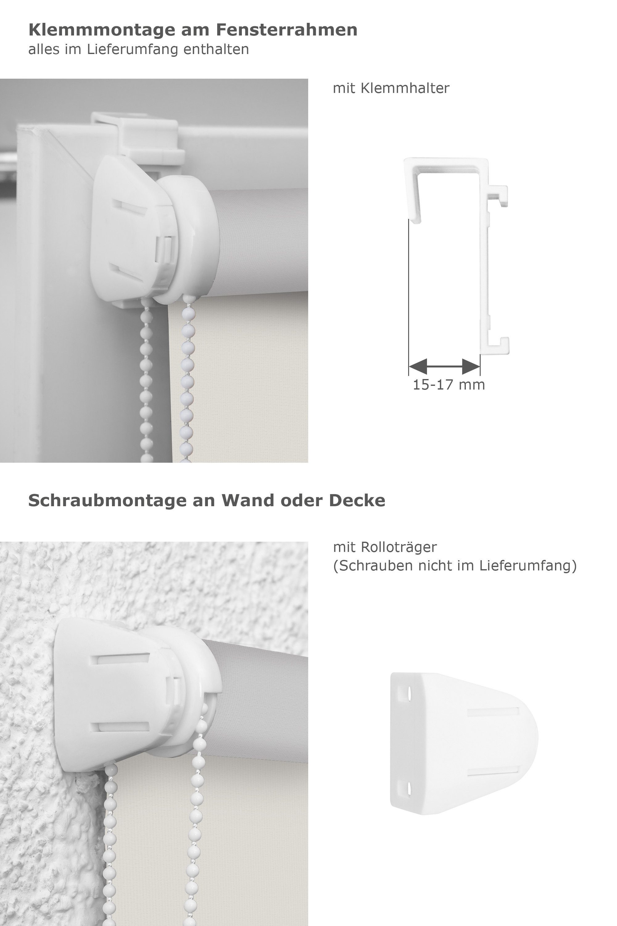 Verdunklungsrollo Mini Rollo abdunkelnd Elfenbein, LYSEL®, abdunkelnd, HxB 190x63cm