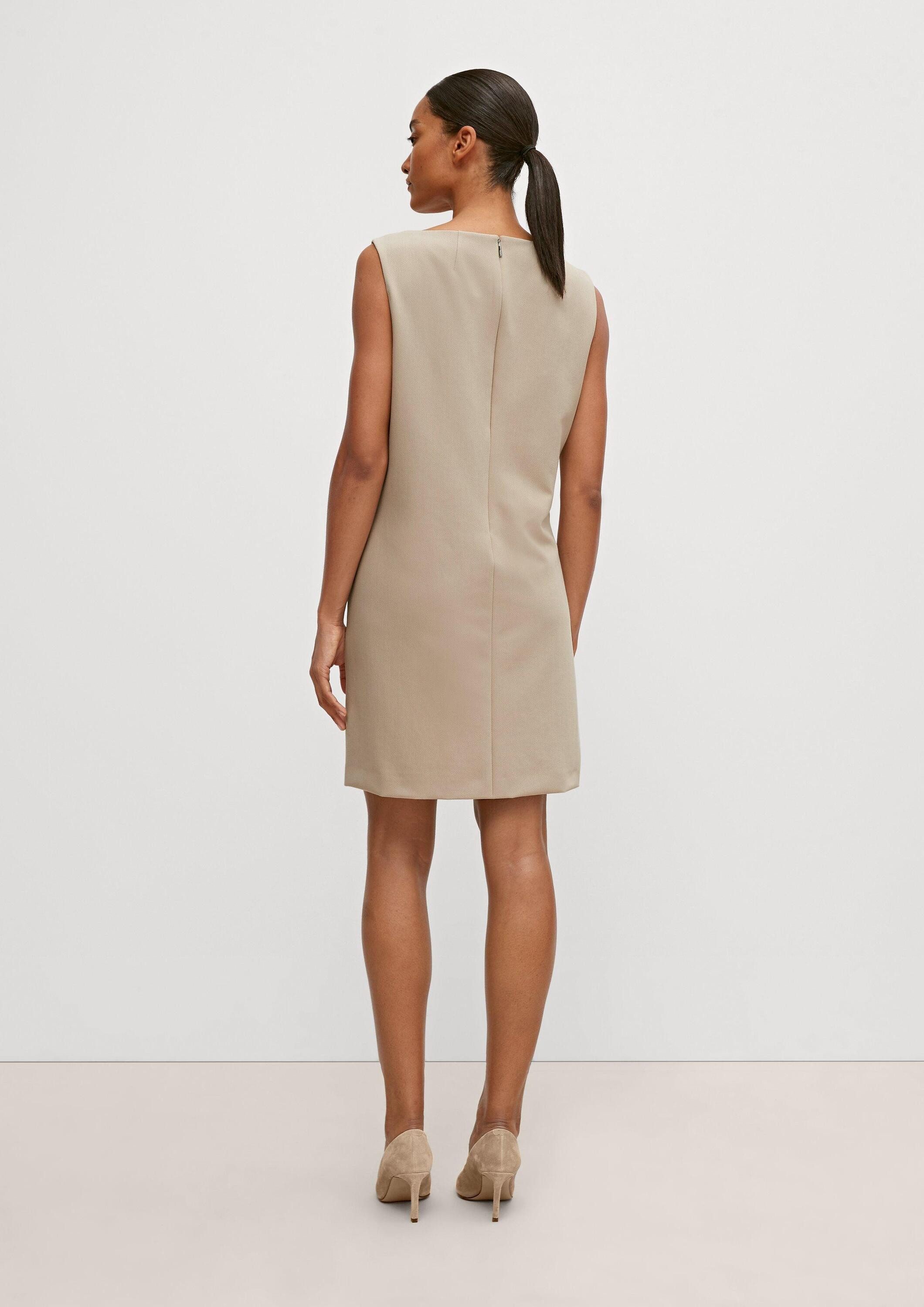 comma Minikleid Kleid Businesskleid mit Fischgrat-Muster