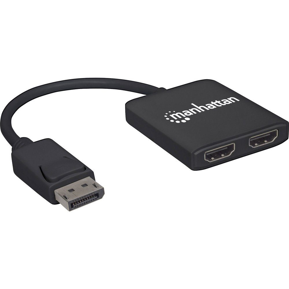 Manhattan 152716 2 Port DisplayPort-Splitter 3810 x 2160 Pixel Netzwerk-Adapter