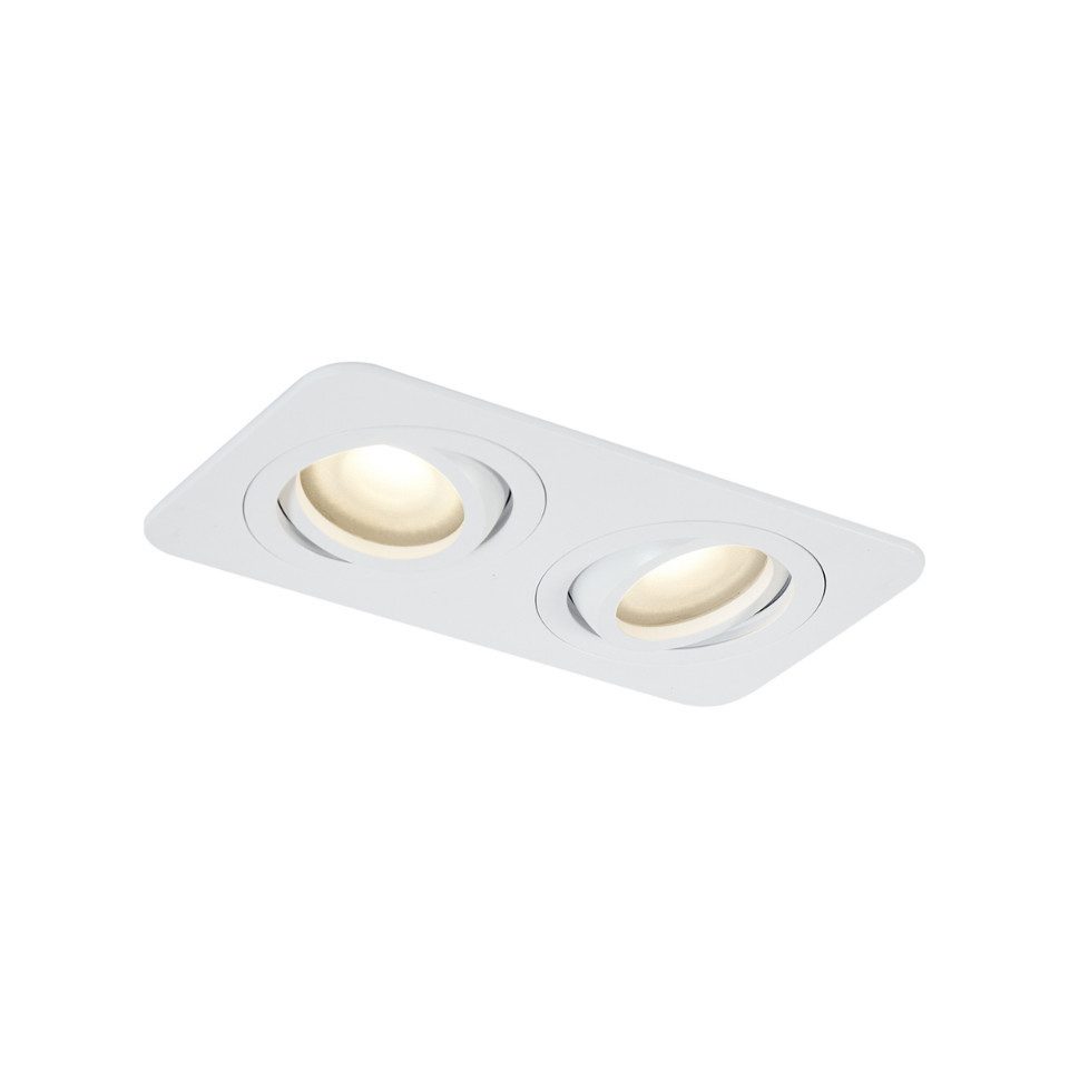 Qazqa LED Einbaustrahler Alberto, ohne Leuchtmittel, Warmweiß, QAZQA Downlight, gu10, Weiß, Aluminium, Modern