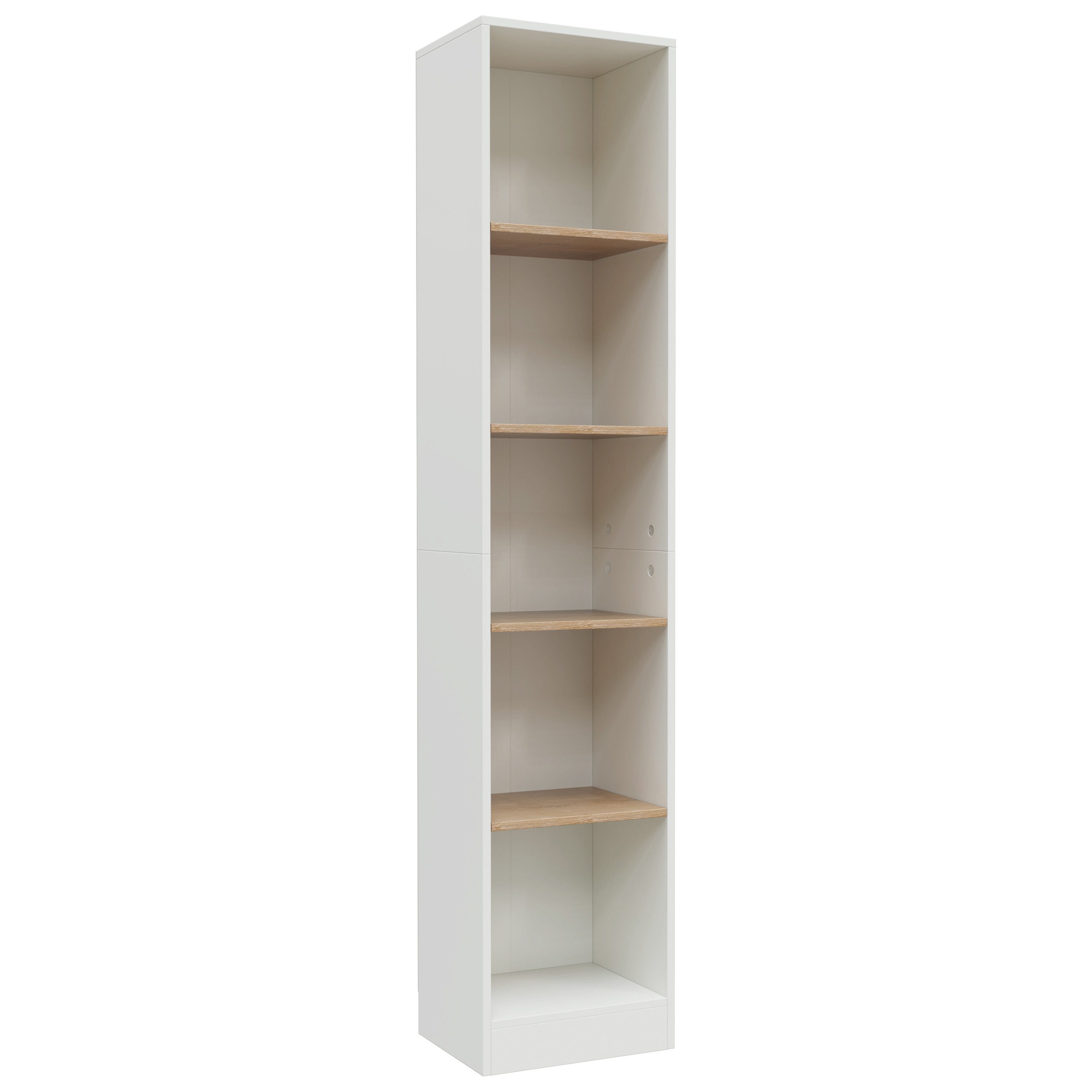 VCM Standregal Dilos Bücherregal B. 38 x T. 30 x H. 183 cm, für Aktenordner, Büroregal mit 5 Fächern – Bild 2 von 5
