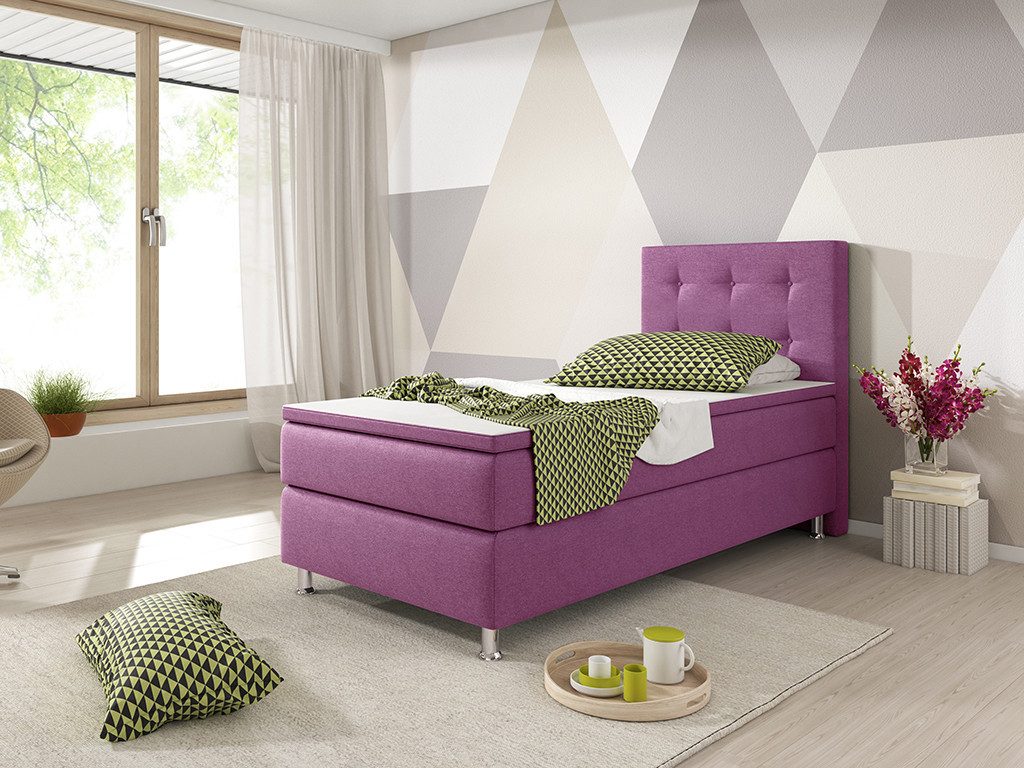 inter Boxspringbett Köln 90x200cm mit inkl. Topper und Matratzen (Bett, Kom günstig online kaufen