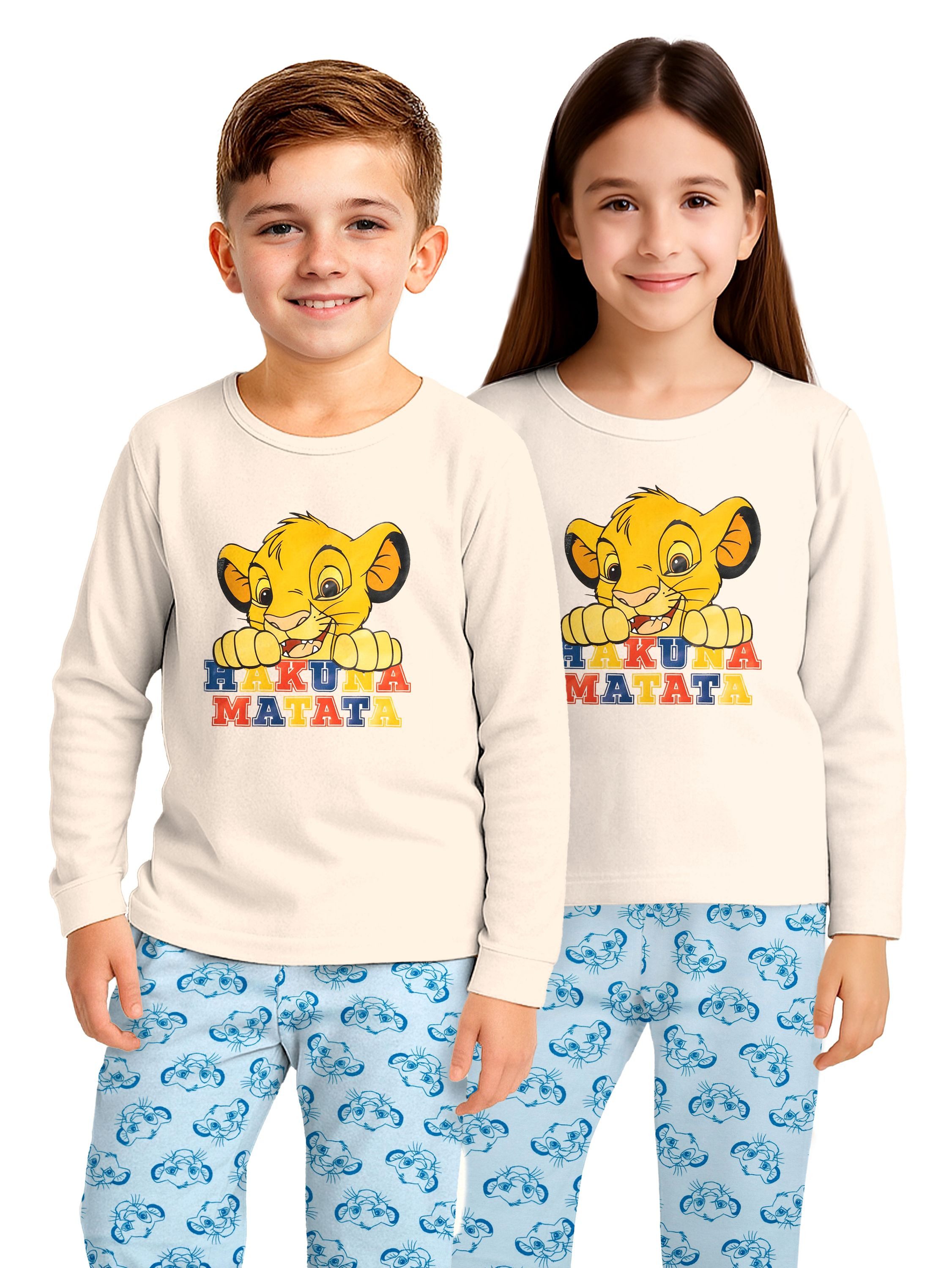 United Labels® Schlafanzug Der König der Löwen Schlafanzug Simba Pyjama Set Langarm Oberteil