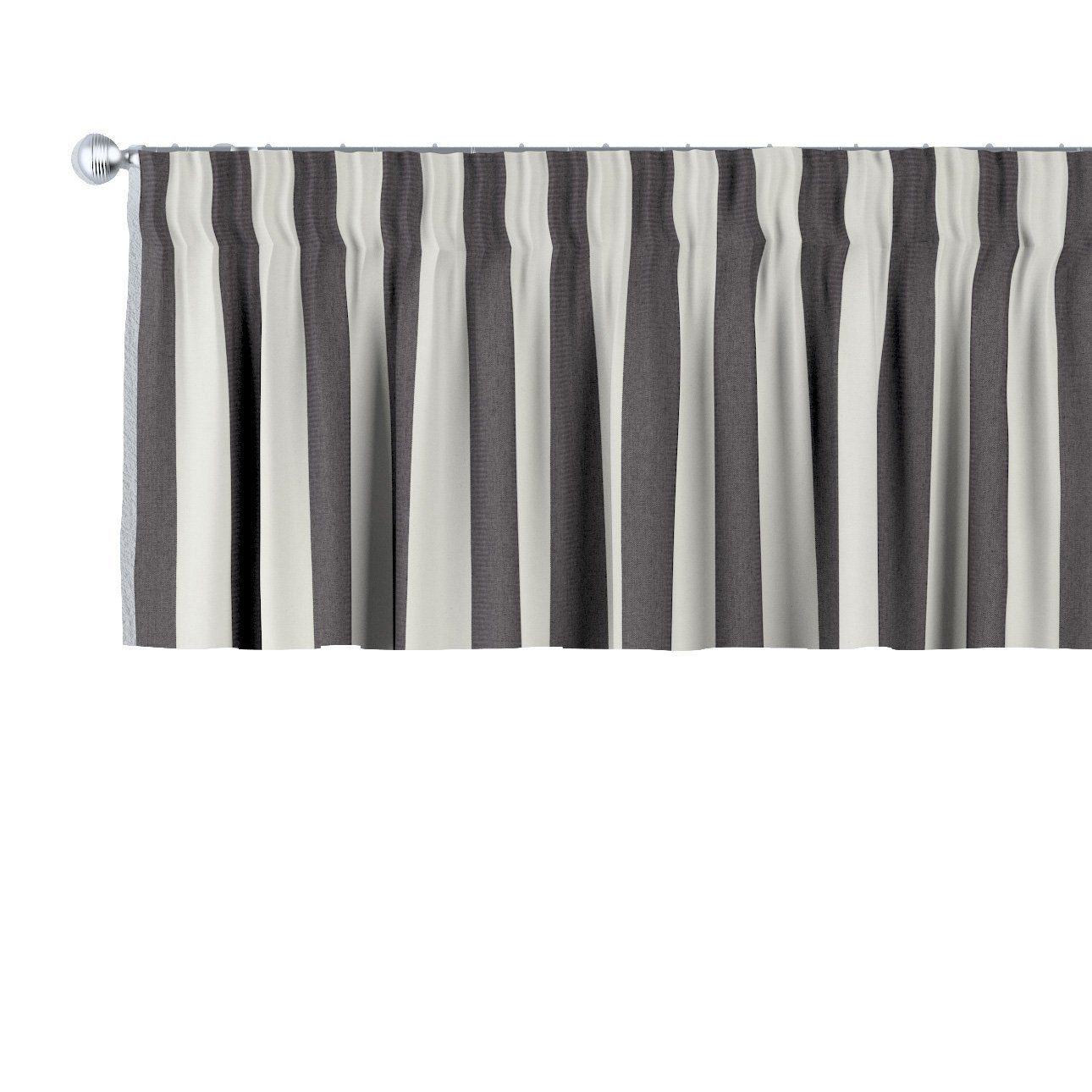Vorhang mit Kräuselband 130 x 40 anthrazit-weiß cm, Quadro, Dekoria