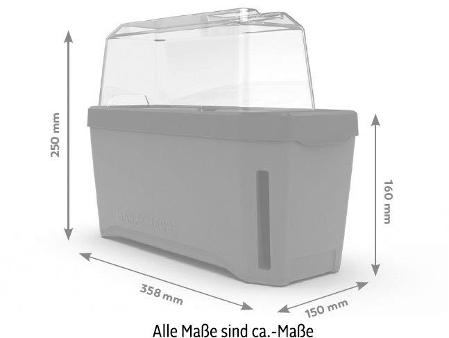 Kräutertopf 4 mit Gusta Wasserreservoir Kräutertopf, Garden in HERBS hellgrau HARRY 1