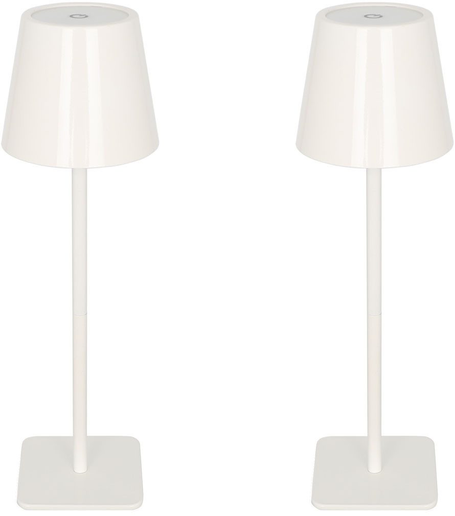 OTTO home LED Tischleuchte Merrin - 2er Set Akkuleuchte, Dimmer, Dimmfunktion, USB-Ladefunktion, LED fest integriert, warmweiß - kaltweiß, 2er Set, dimmbar, Farbwechsel, Akku Tischlampe, LED, USB-C, CCT