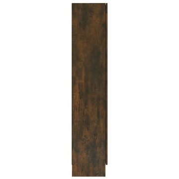 furnicato Bücherregal Vitrinenschrank Räuchereiche 82,5x30,5x150 cm Holzwerkstoff